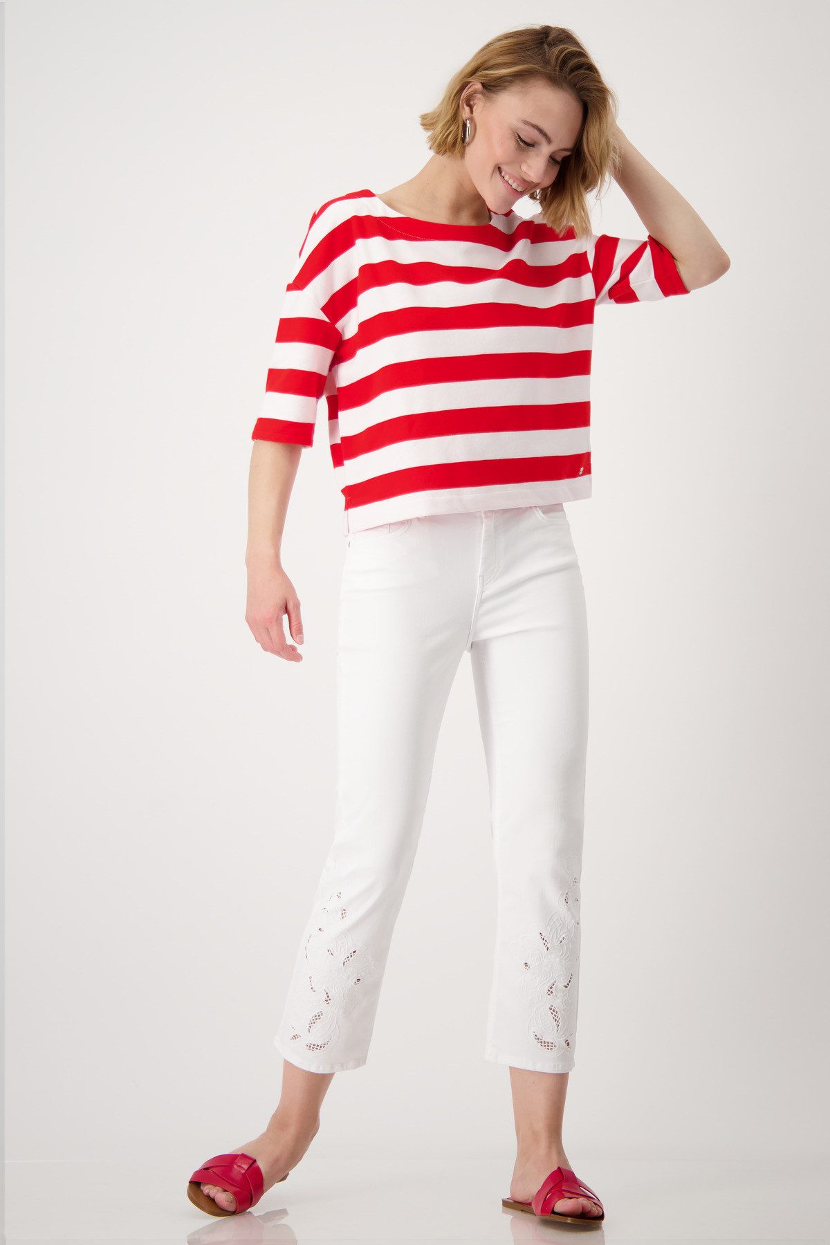 Monari Sweatshirt met strepen