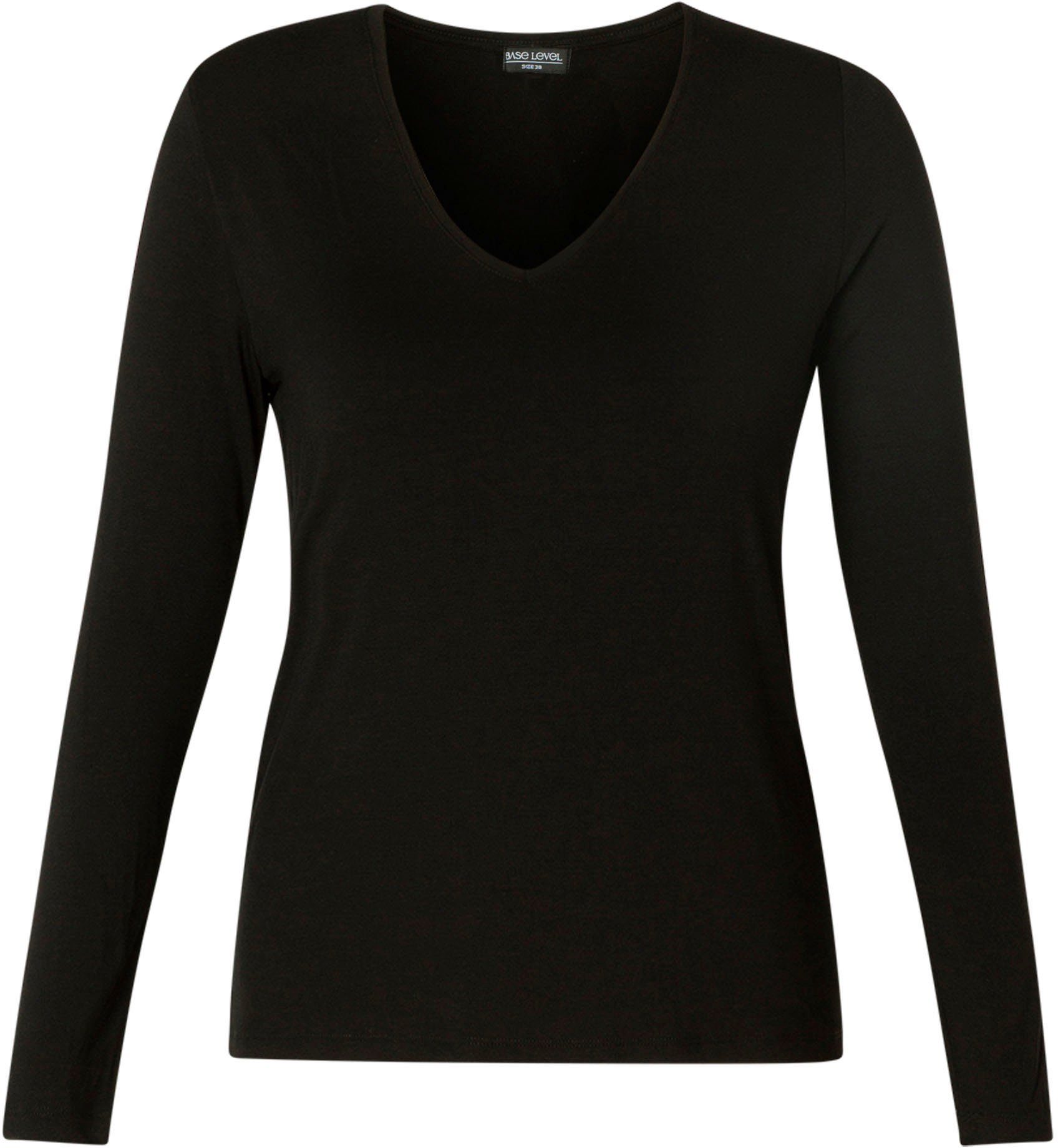 Base Level Curvy Shirt met lange mouwen Alize Zachte licht glanzende kwaliteit