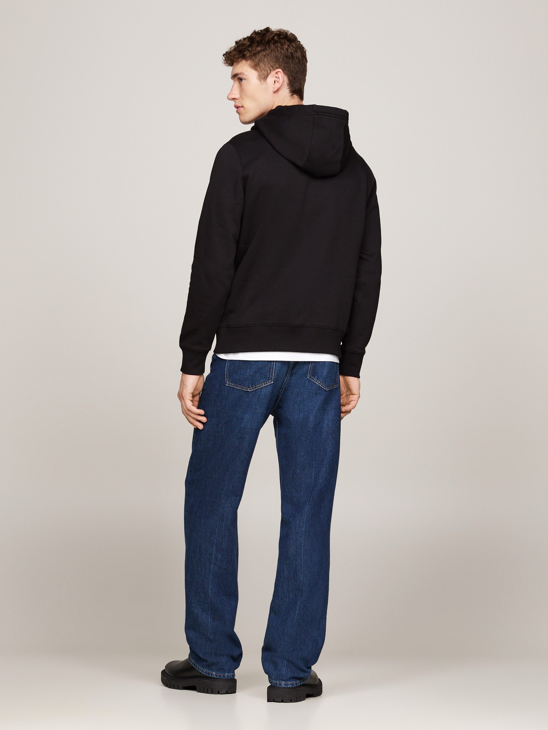 Tommy Hilfiger Hoodie HILFIGER CHEST INSERT HOODY met capuchon, kangoeroezak, logo-inscriptie