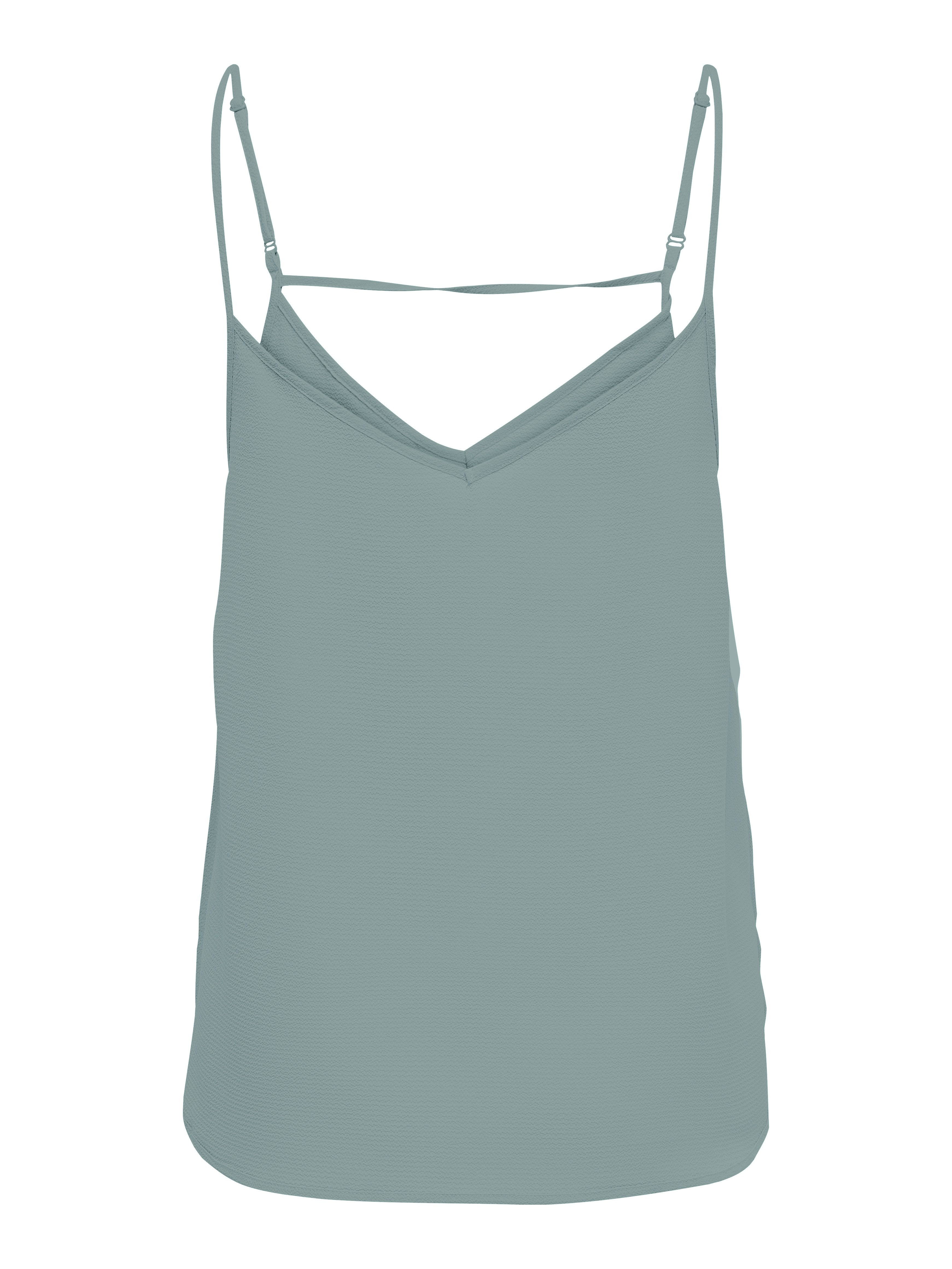 Only Top met spaghettibandjes ONLNOVA LIFE VIS PARIS SINGLET SOLID