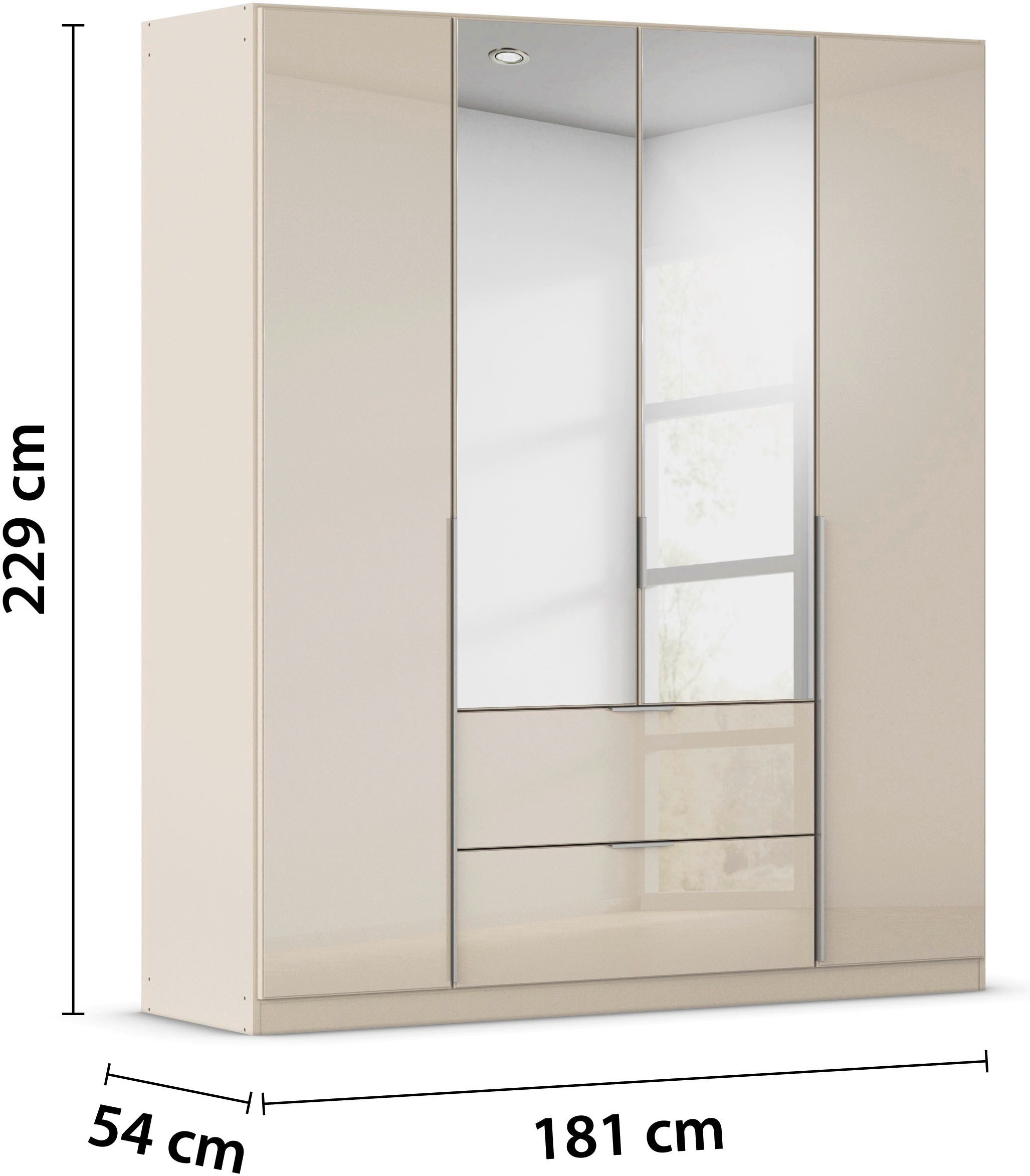 rauch Draaideurkast Kledingkasten kast garderobe AGORDO met glazen front