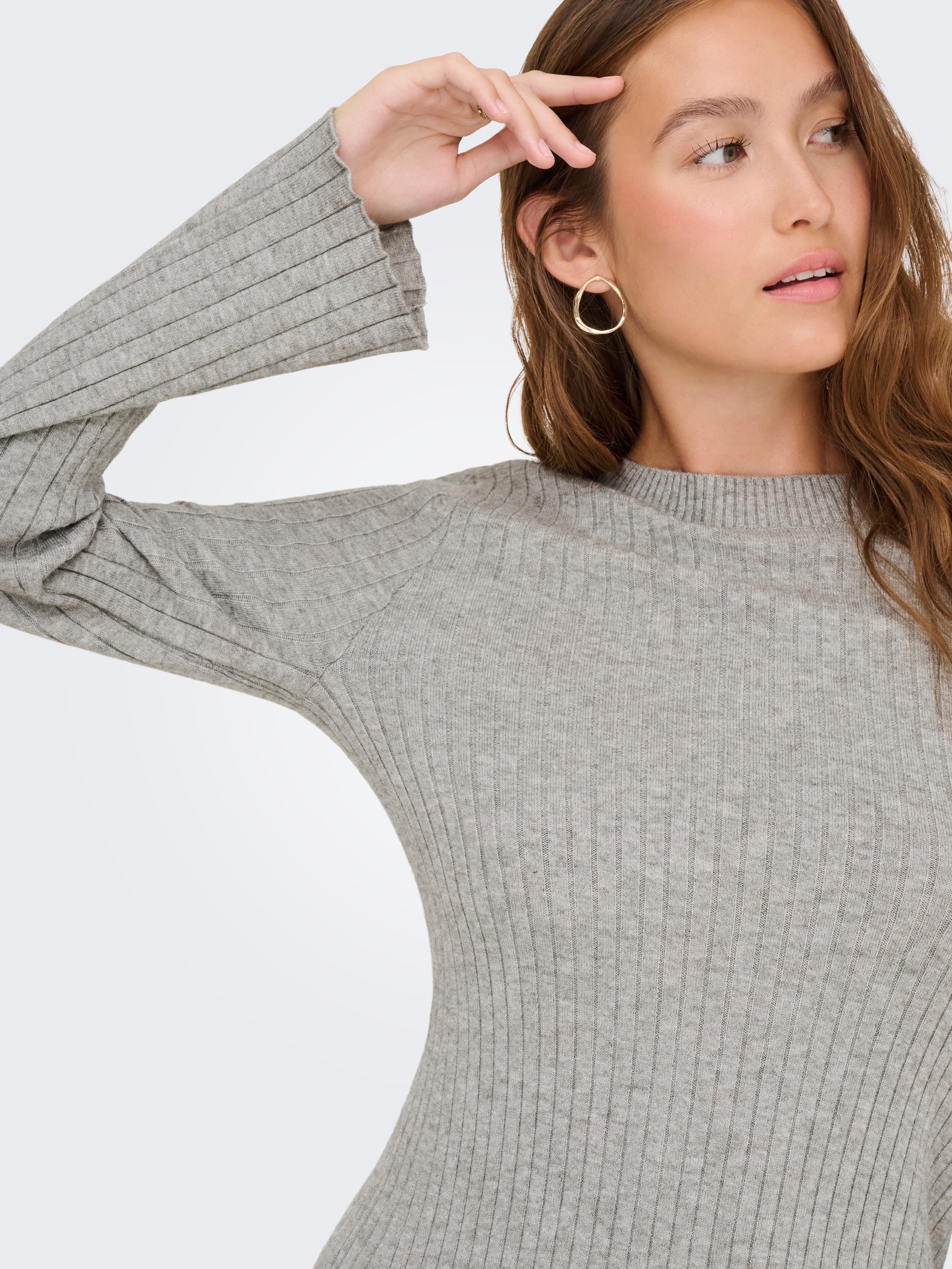 Only Mini-jurk ONLMICHELLA LS O-NECK DRESS KNT
