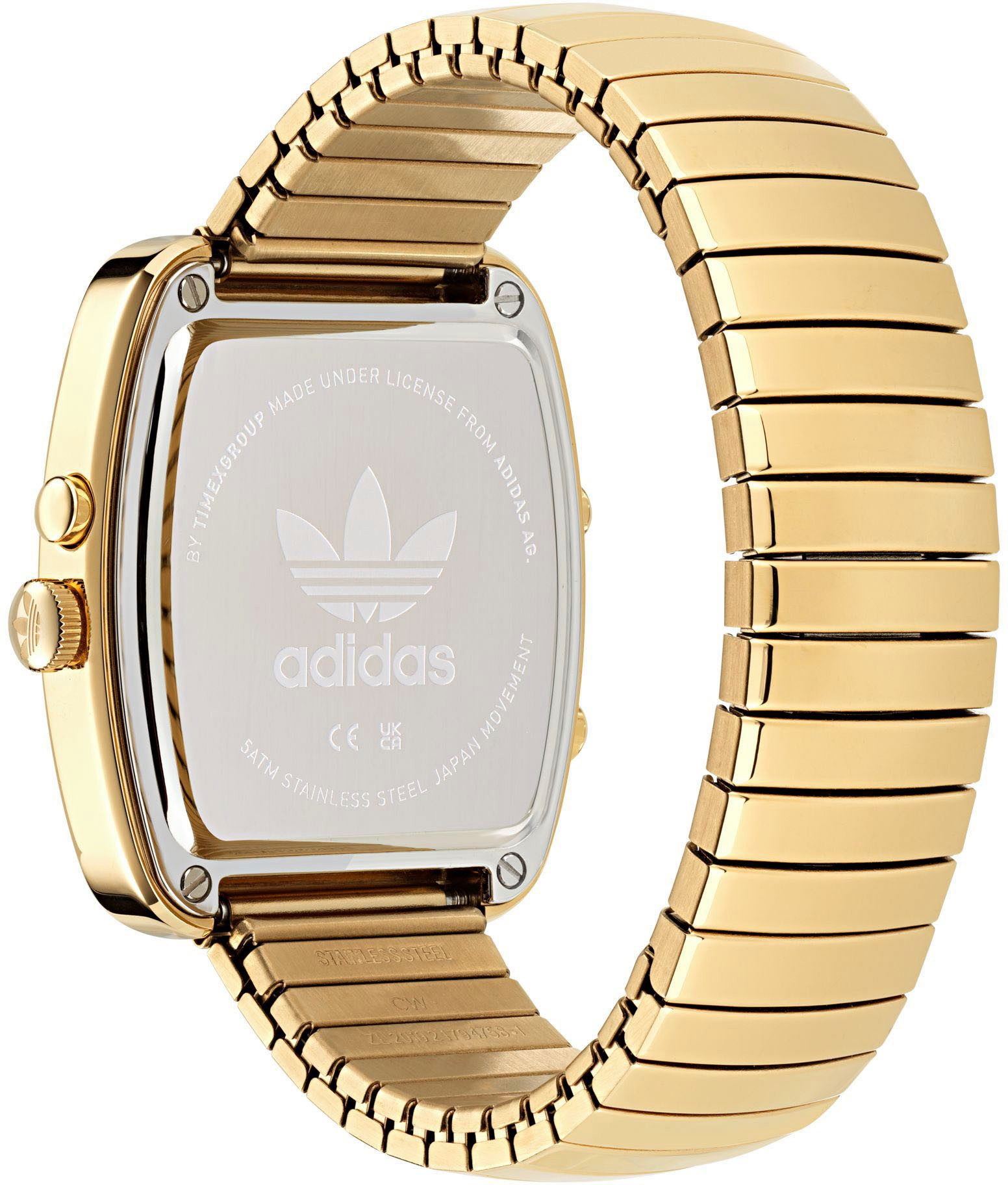 adidas Originals Chronograaf RETRO WAVE THREE Armbandhorloge, herenhorloge, dameshorloge, roestvrij staal armband, stopwatchfunctie, digitaal