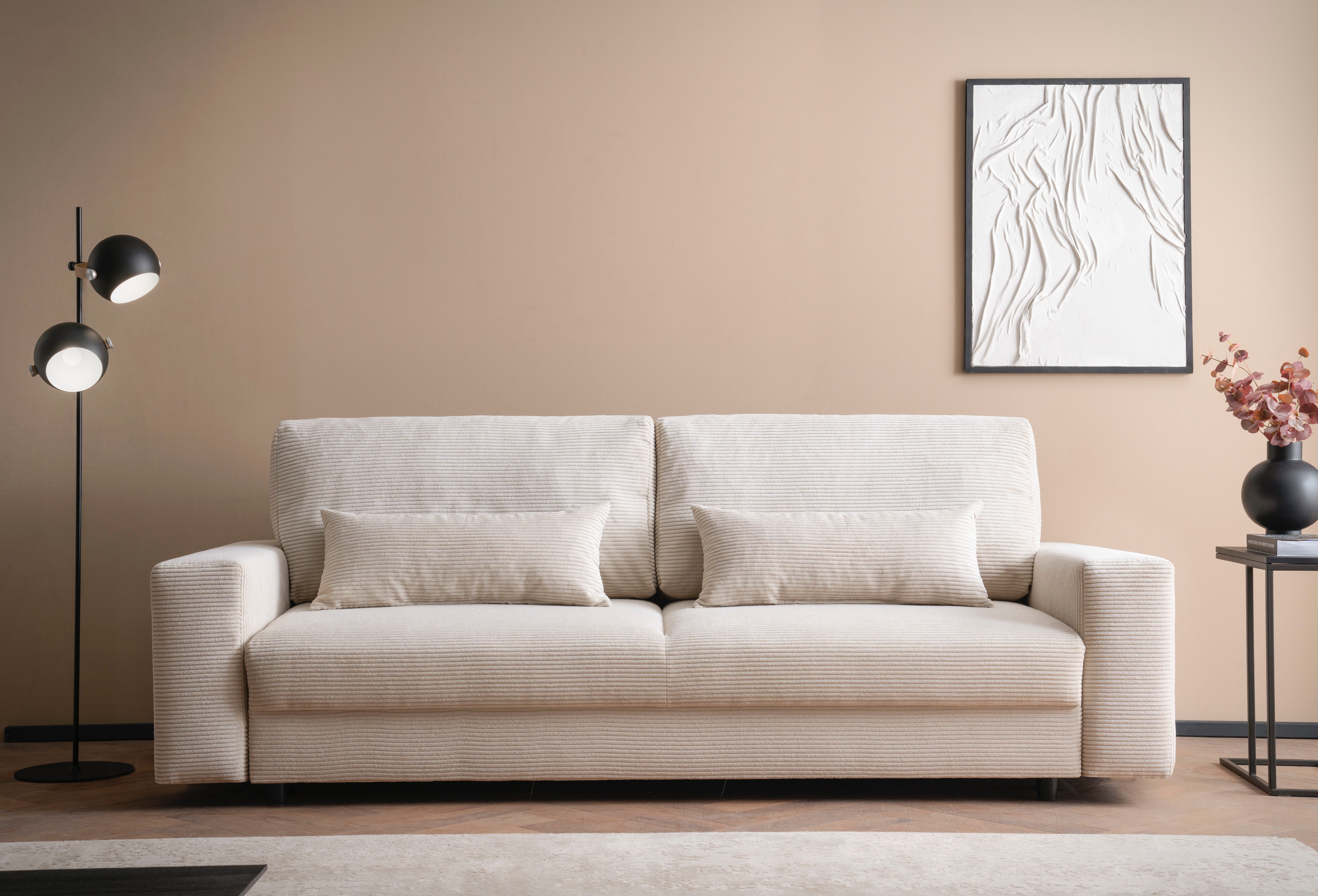 LeGer Home by Lena Gercke Slaapbank Imoga, kussen met slaapfunctie, 3-zits bank, bank met bedlade in moderne kleuren en stoffen, bedfunctie,