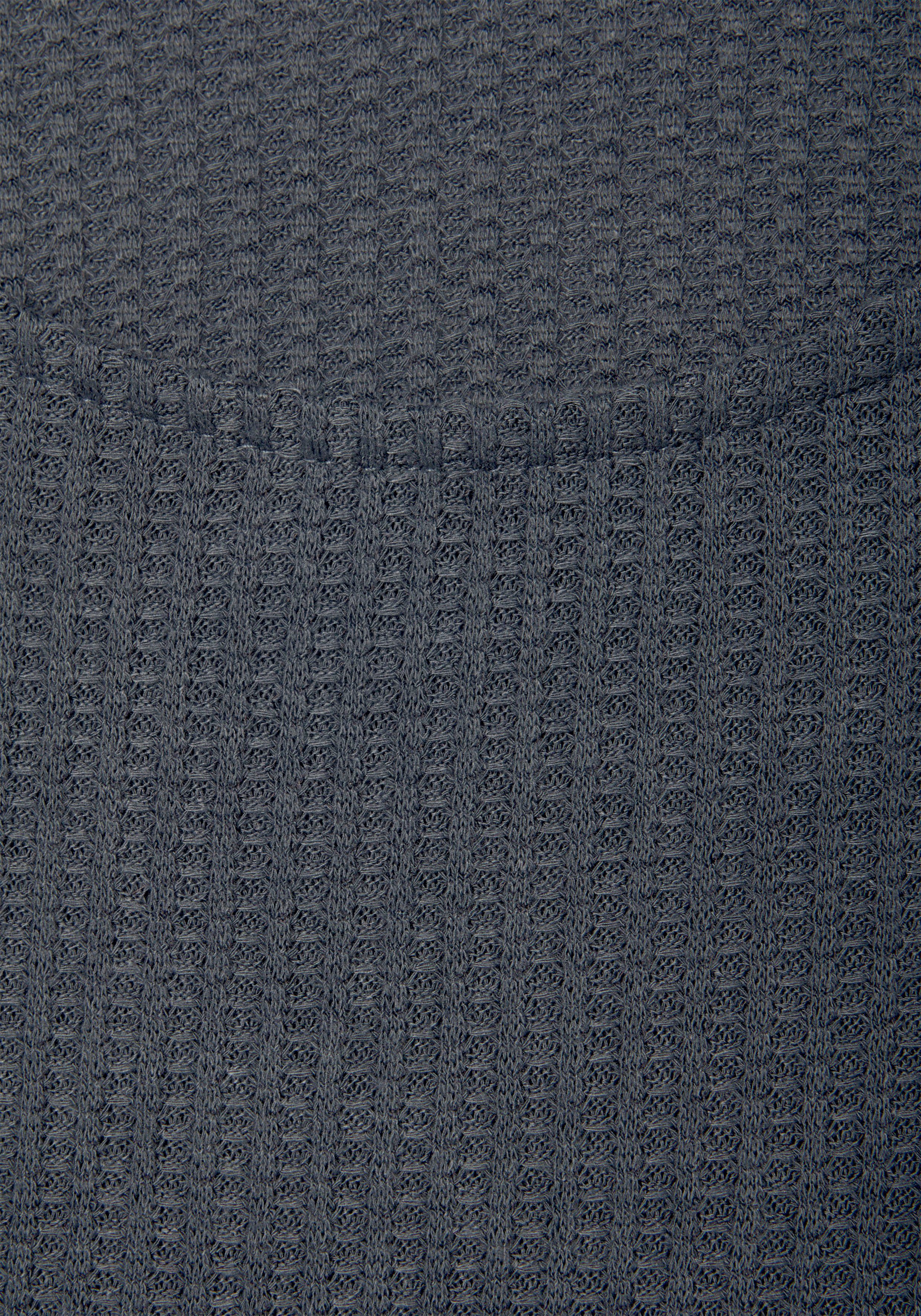 Lascana Shirt met lange mouwen In modieuze piqué-optiek van onderhoudsvriendelijke kwaliteit met viscose