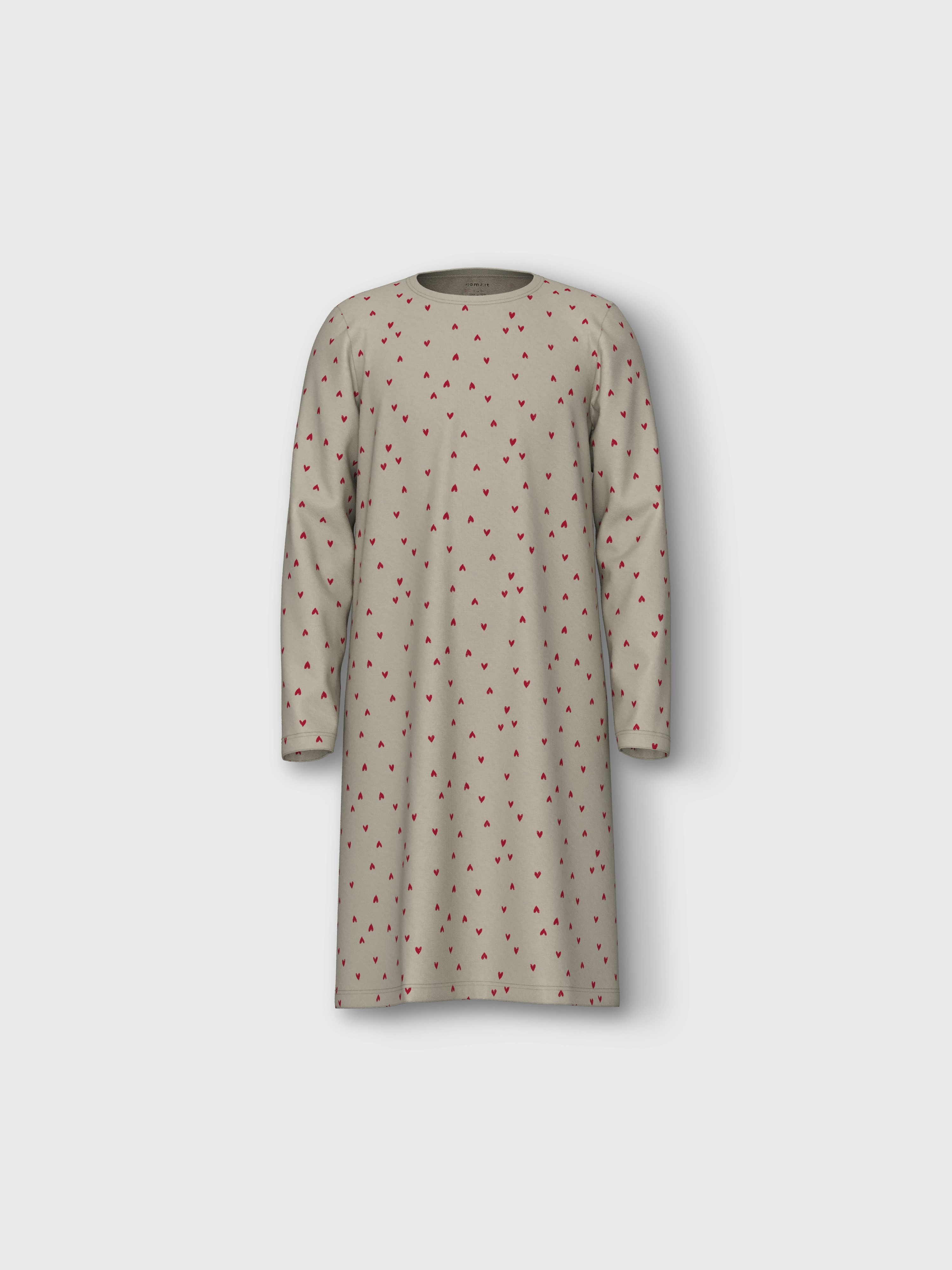 Name It Pyjama NKFNIGHTGOWN LS PEYOTE HEARTS NOOS