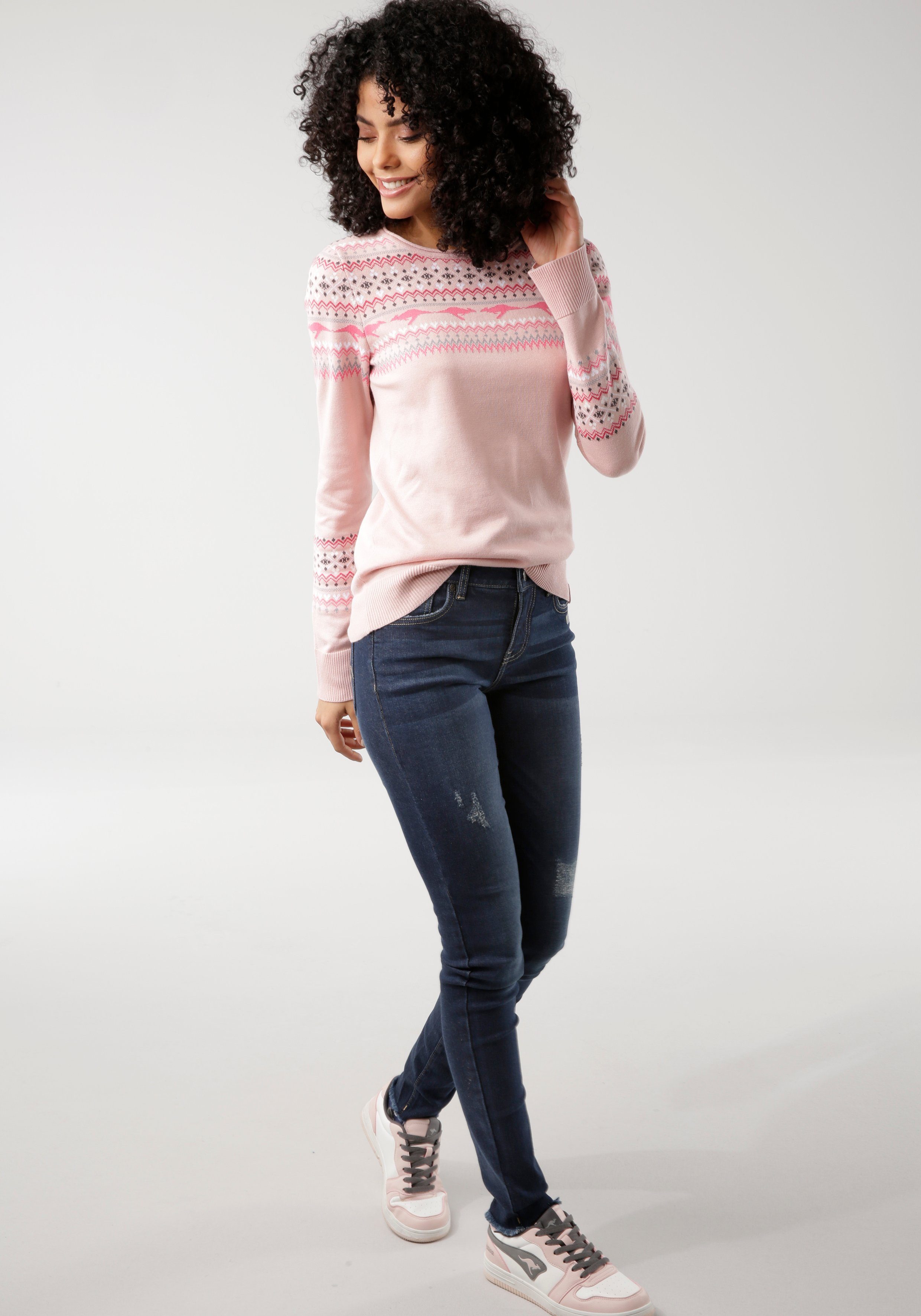 KangaROOS Noorse trui in een winters design
