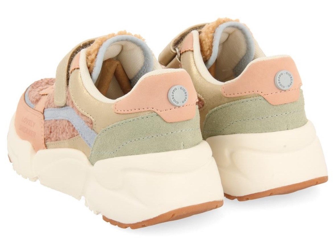 Gioseppo Plateausneakers RADBY Chunky sneakers, veterschoenen, meisjes schoenen in Sherpa-look