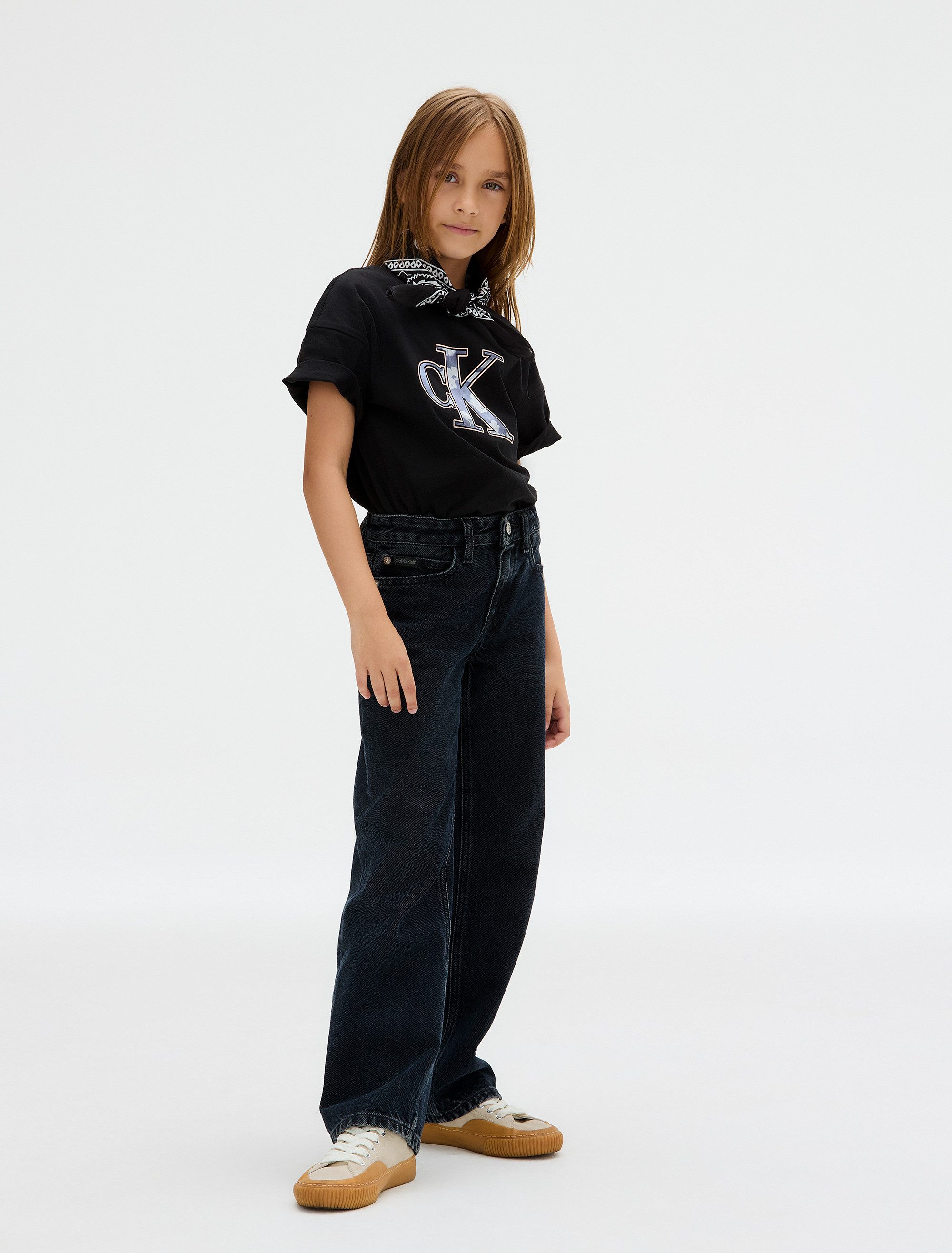 Calvin Klein T-shirt FILED IN MONOLOGO TEE voor kinderen tot 16 jaar, coole logo-print