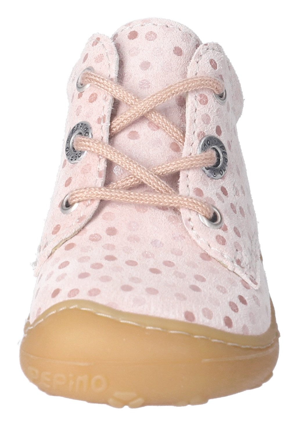 PEPINO by RICOSTA Babyschoentjes DOTS WMS: Mittel , veterschoenen met wms-systeem, leer, print, maat sjabloon om te downloaden