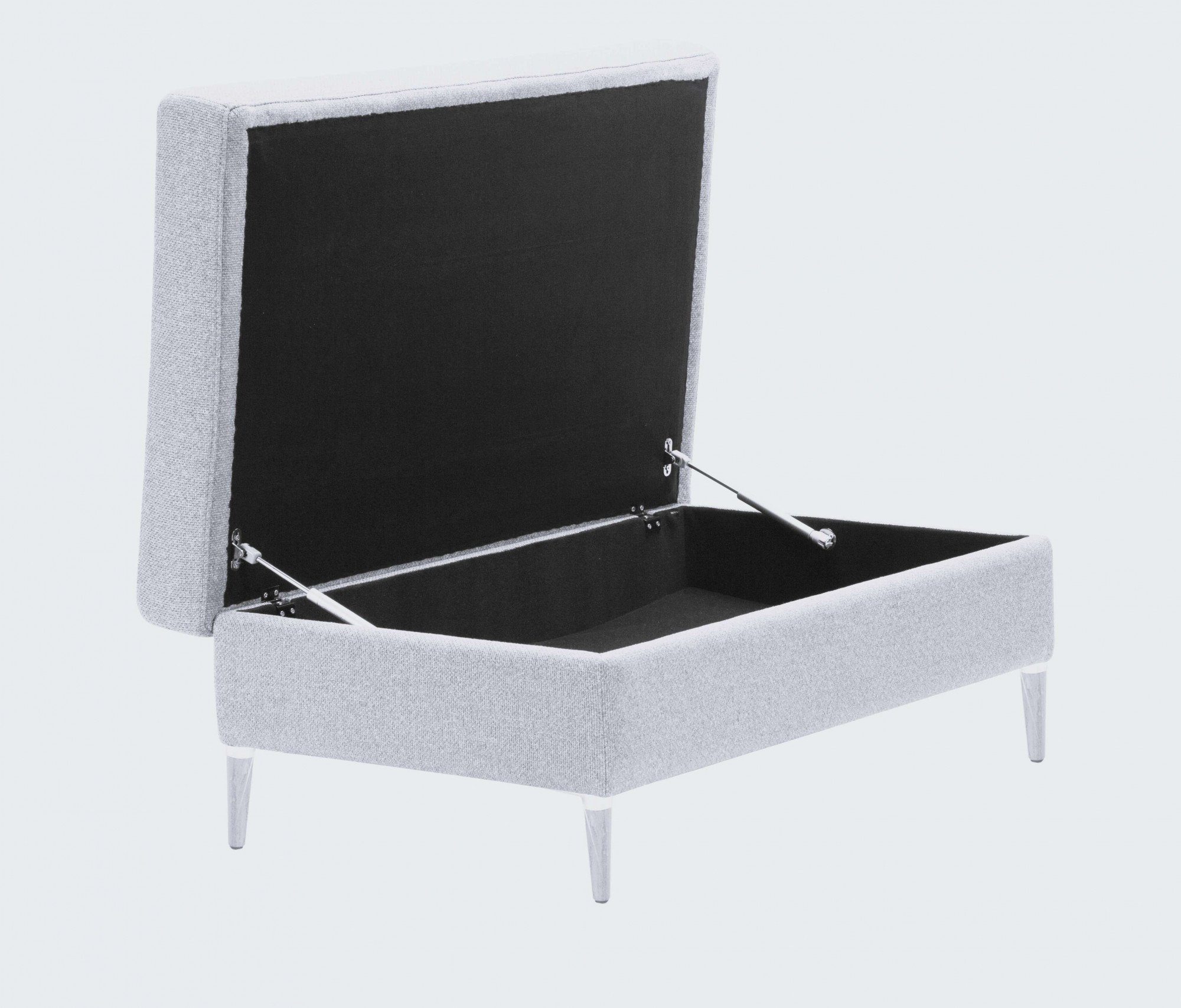 FLEXLUX Poef Fiore Koudschuim, poten aluminium+zwart
