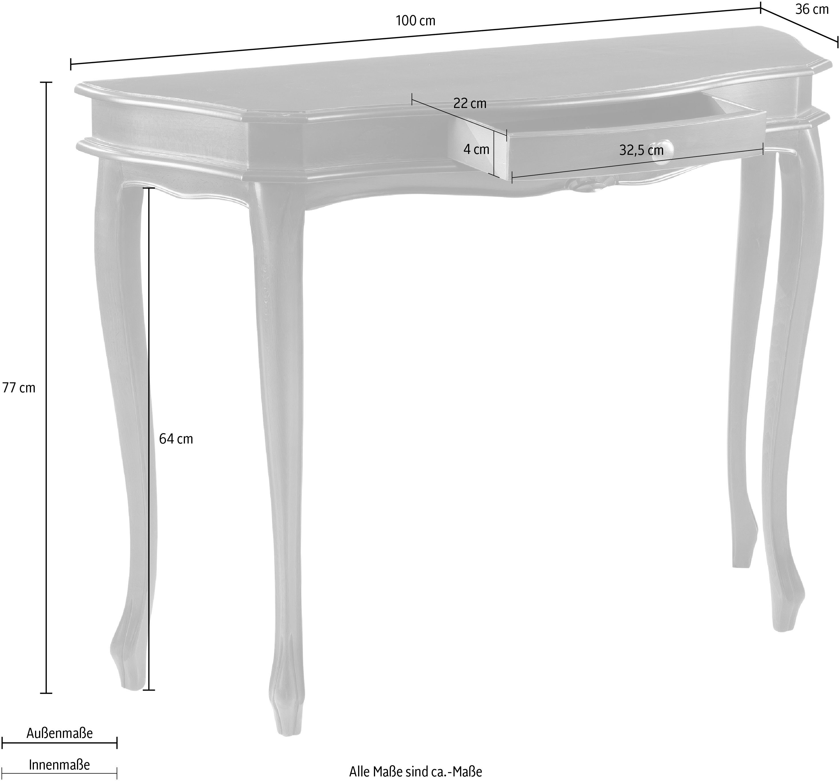 Home affaire Console Spiaggia Breedte 100 cm