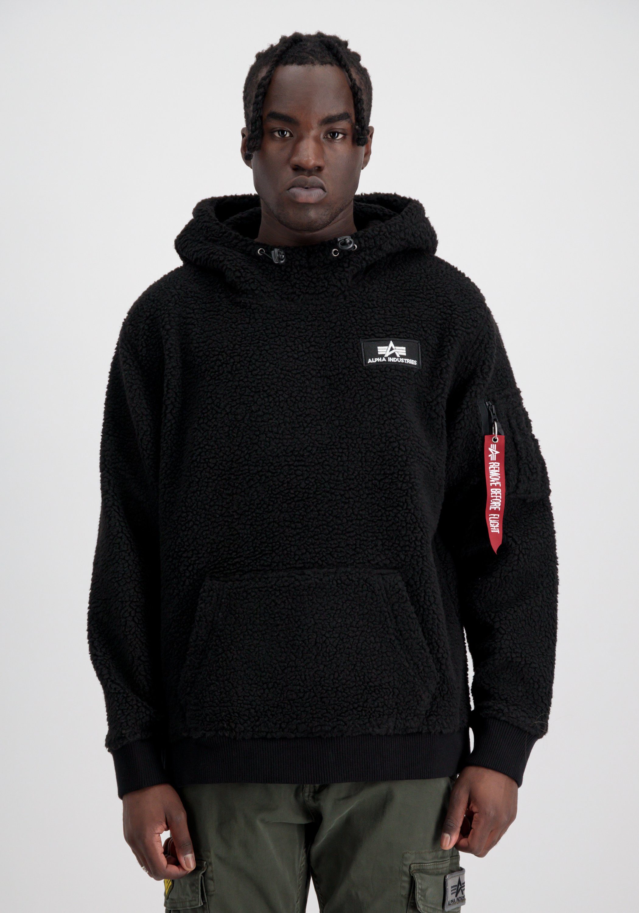 Alpha Industries Hoodie Alpha Industries Men - Hoodies teddy hoodie heren sweaters maat XS zwart