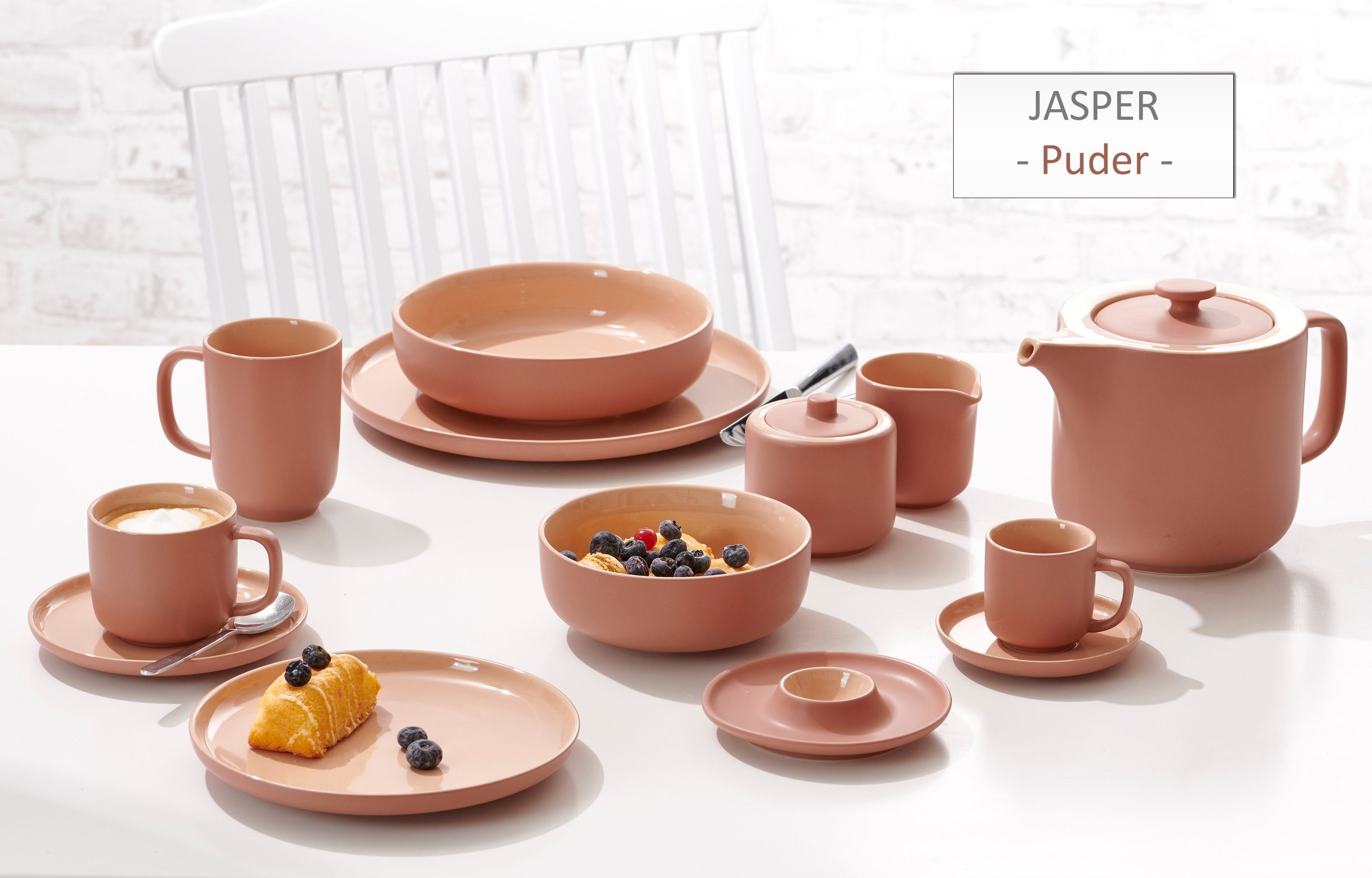 Ritzenhoff & Breker Combi-servies Serviesset, servies Jasper in scandinavische stijl, 16 delen, voor 4 personen (set, 16-delig)