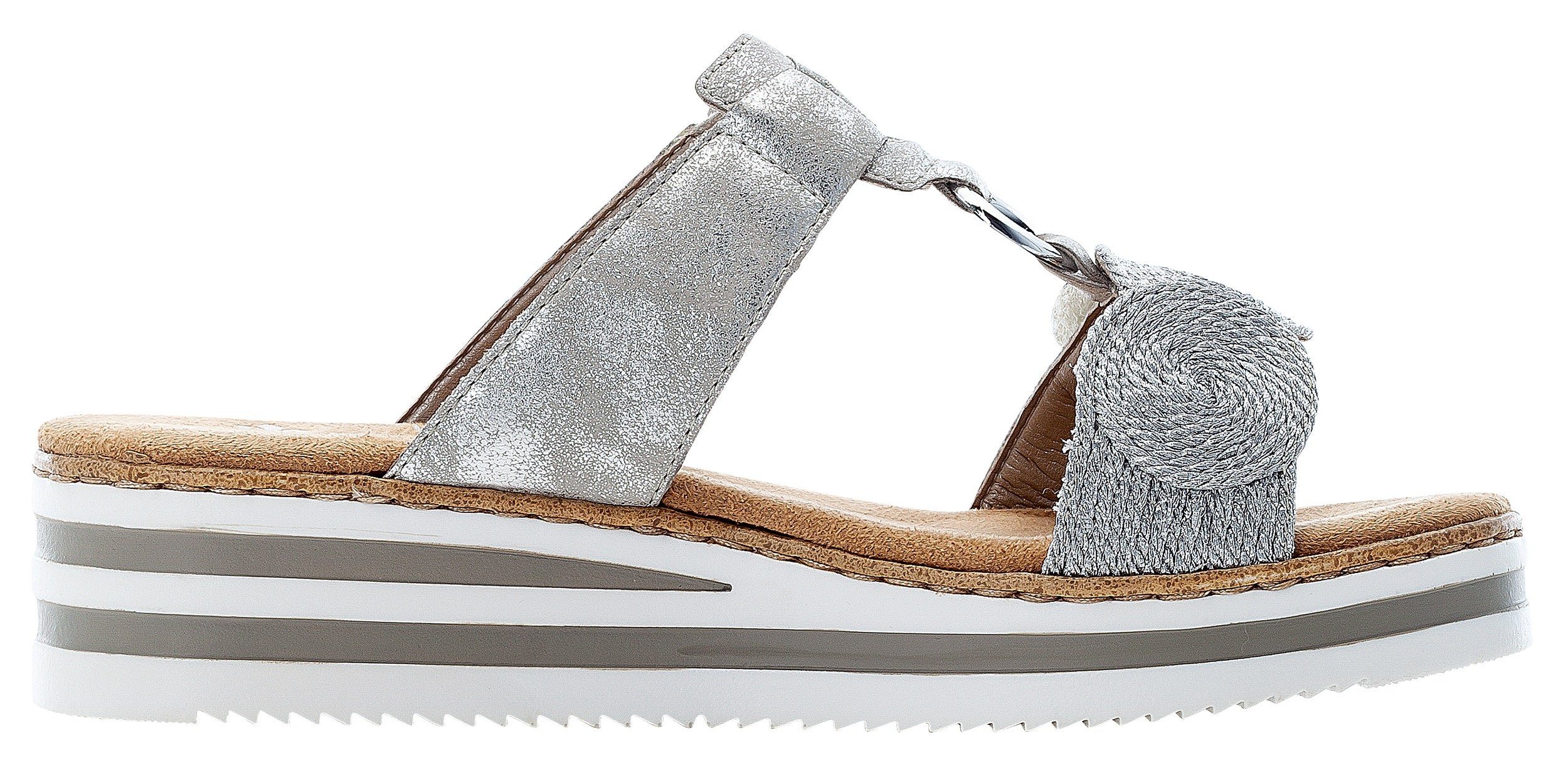 Rieker Slippers , sleehak, zomerschoen, slipper voor de zomer