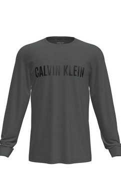 calvin klein shirt met lange mouwen met logoprint grijs