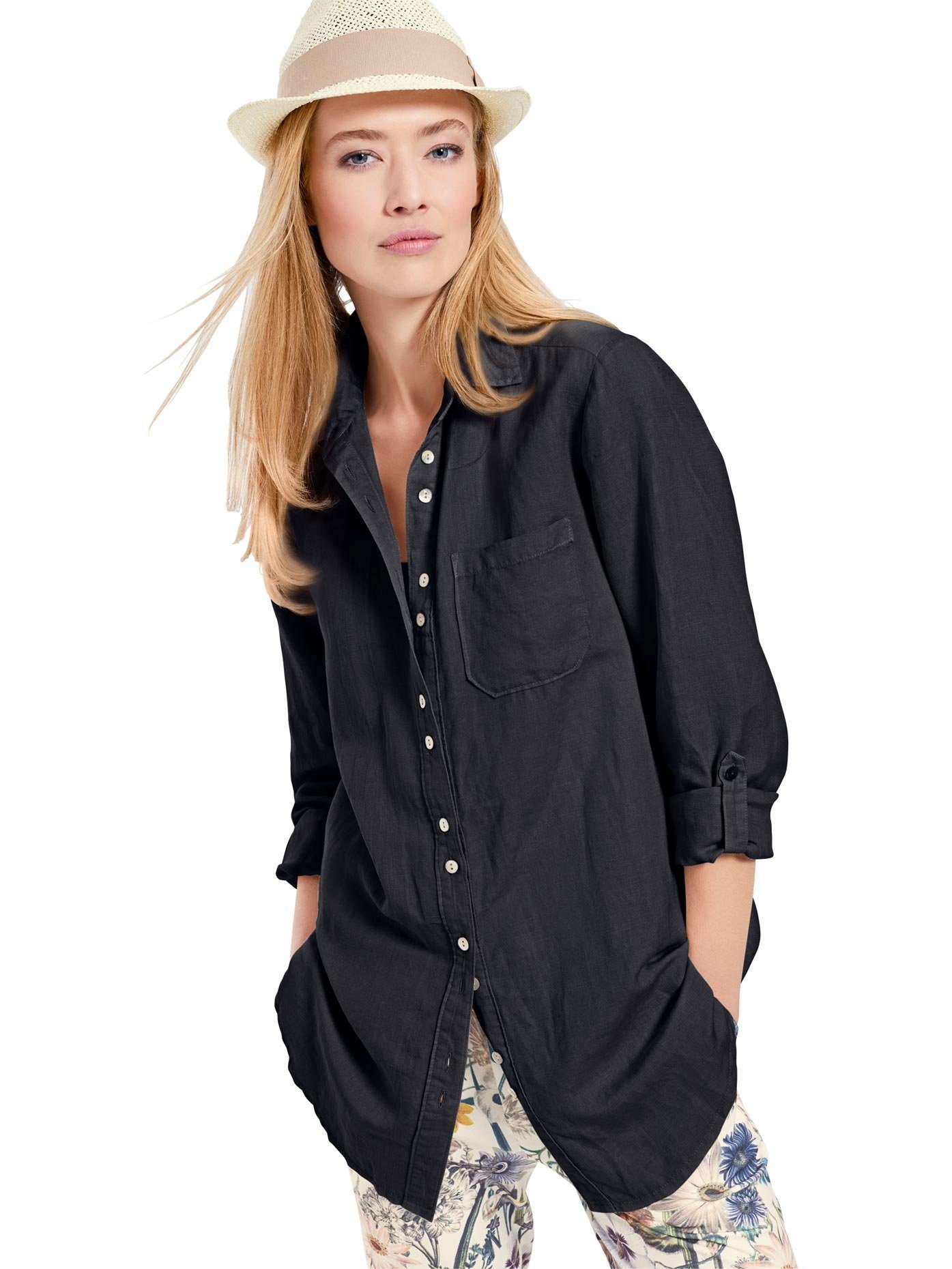 heine Lange blouse dames lange blouses maat 44 blauw