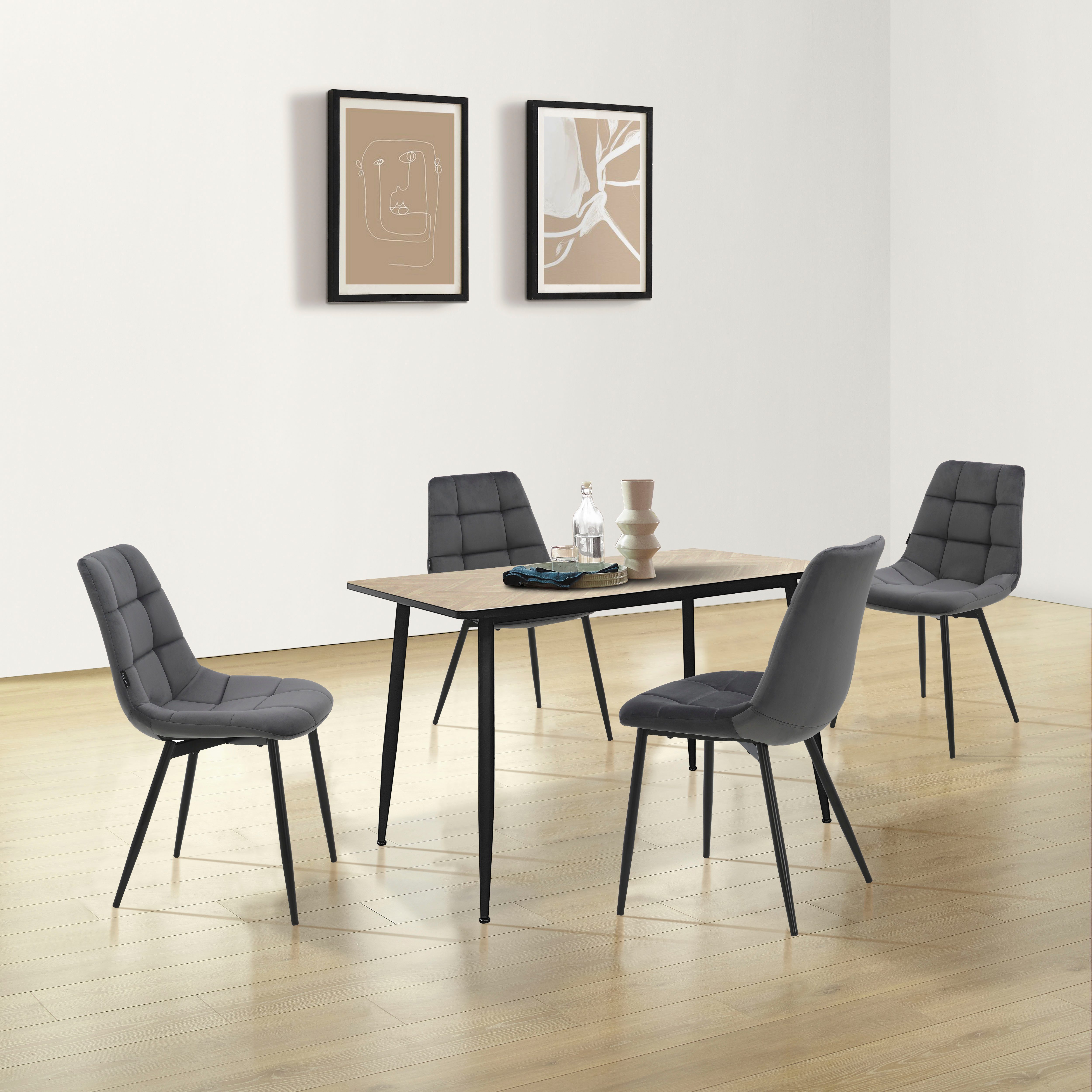 Home affaire Eettafel Arhus in trendy visgraatlook