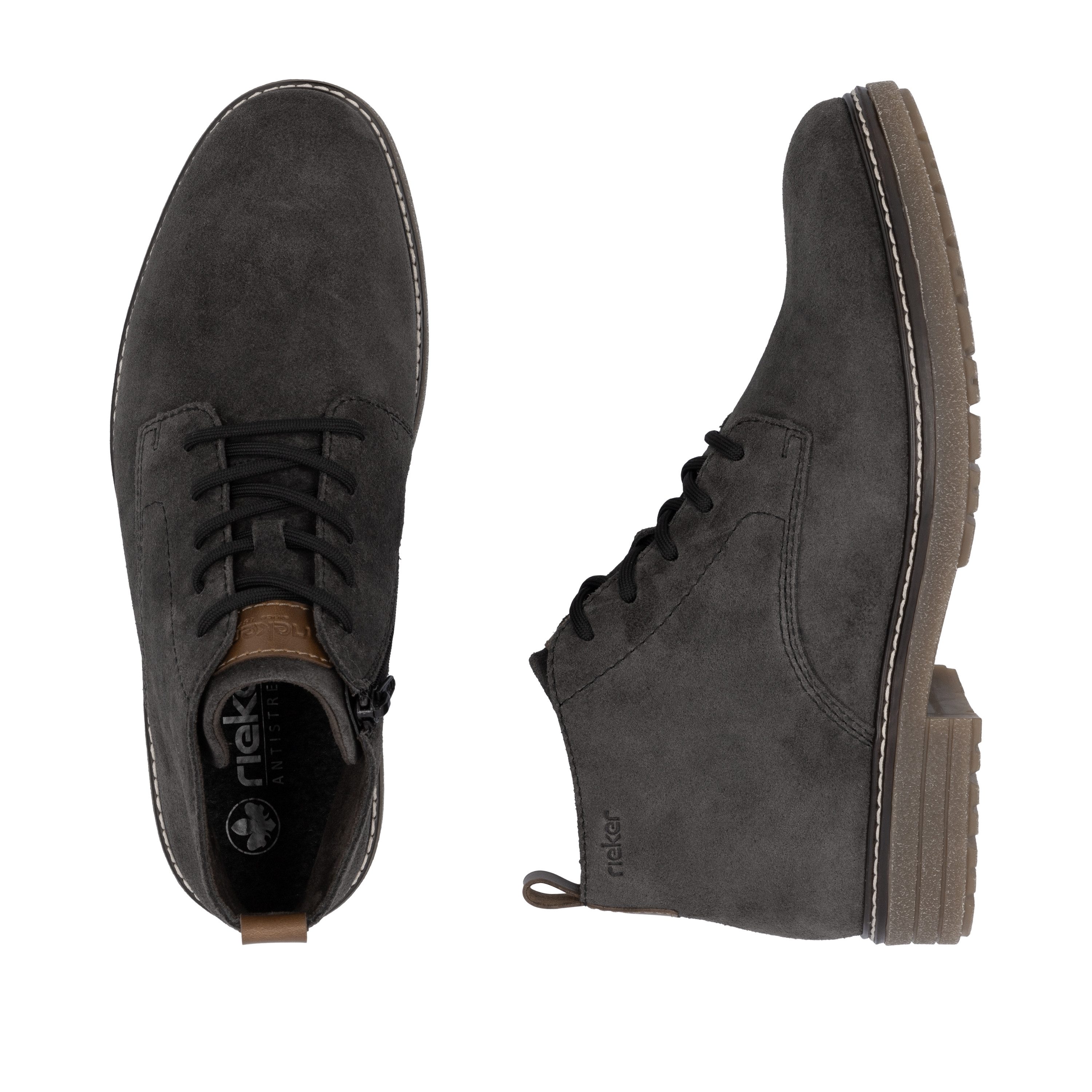 Rieker Veterlaarsjes Veterboots, workerboots, profielzool, met aantreklus