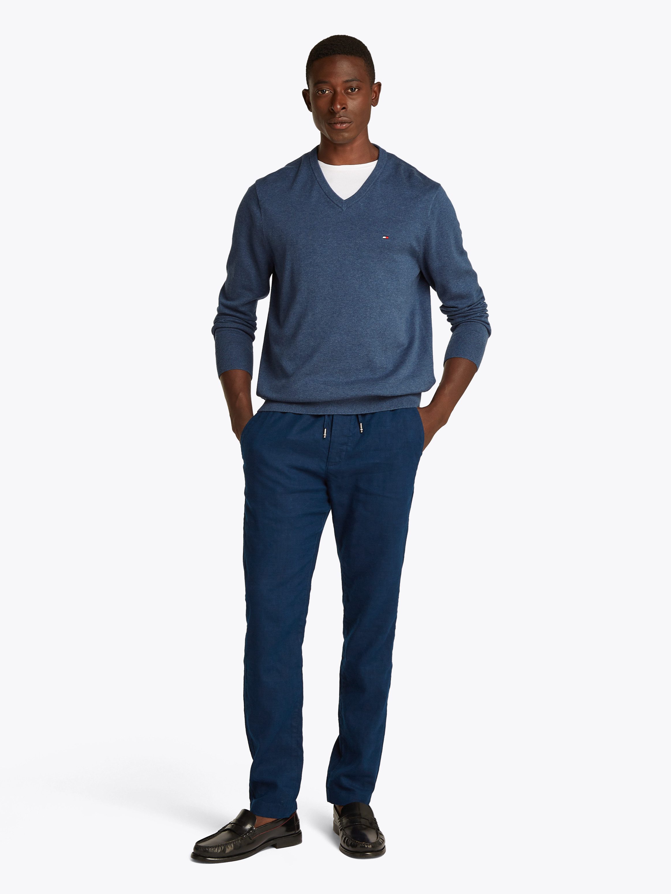 Tommy Hilfiger Gebreide trui ESSENTIAL COTTON V NECK