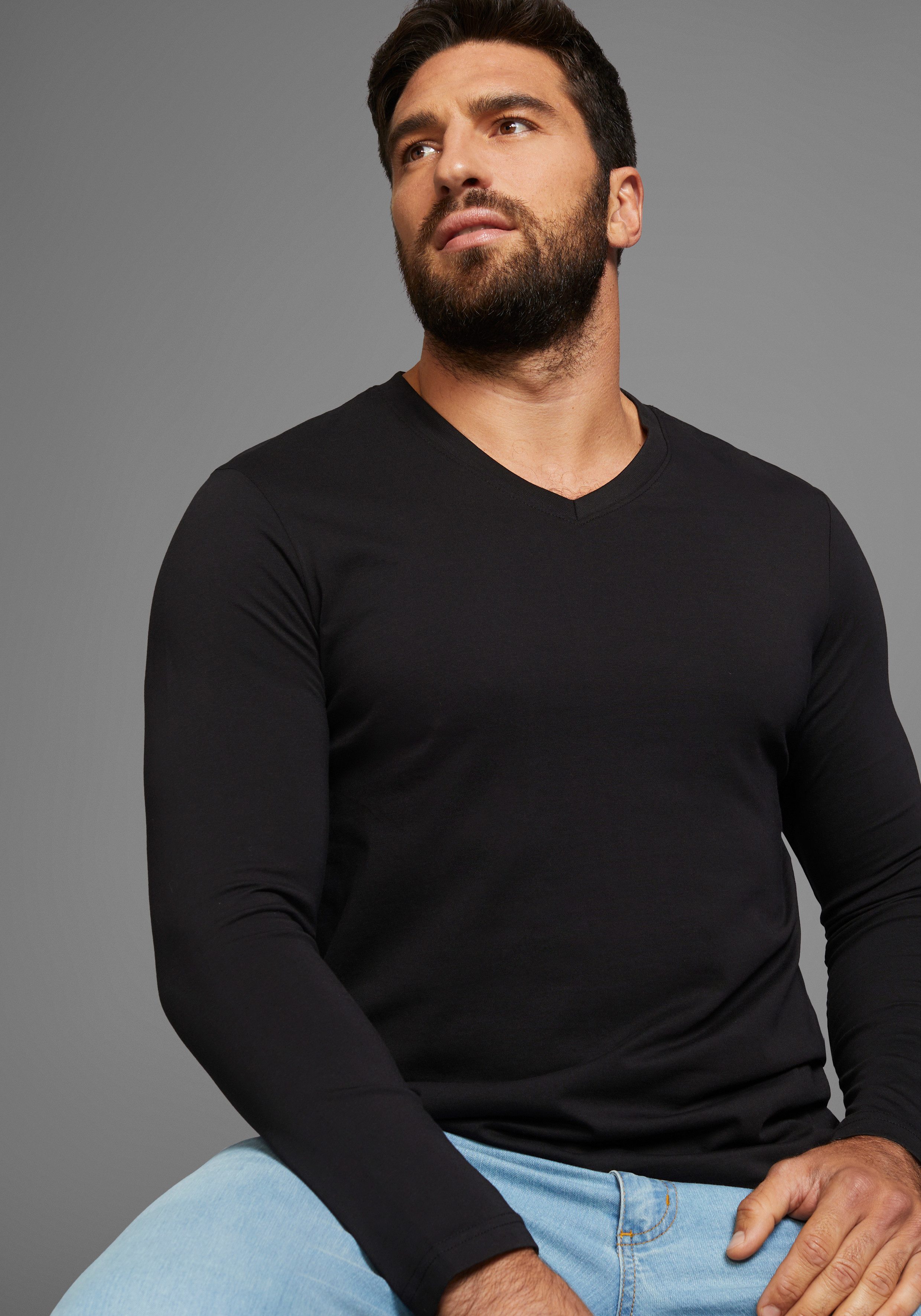 Man's World Shirt met lange mouwen ook voor onderkleding