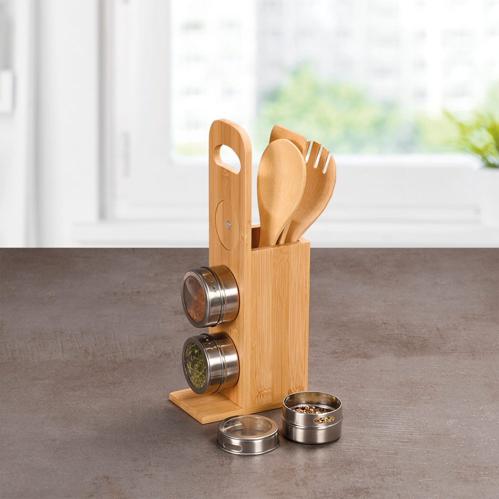 KESPER for kitchen & home Keukenorganizer set Keukenhulpmiddelen-set, 7-delig set gemaakt van fsc®-gecertificeerd bamboe (set, 7-delig)