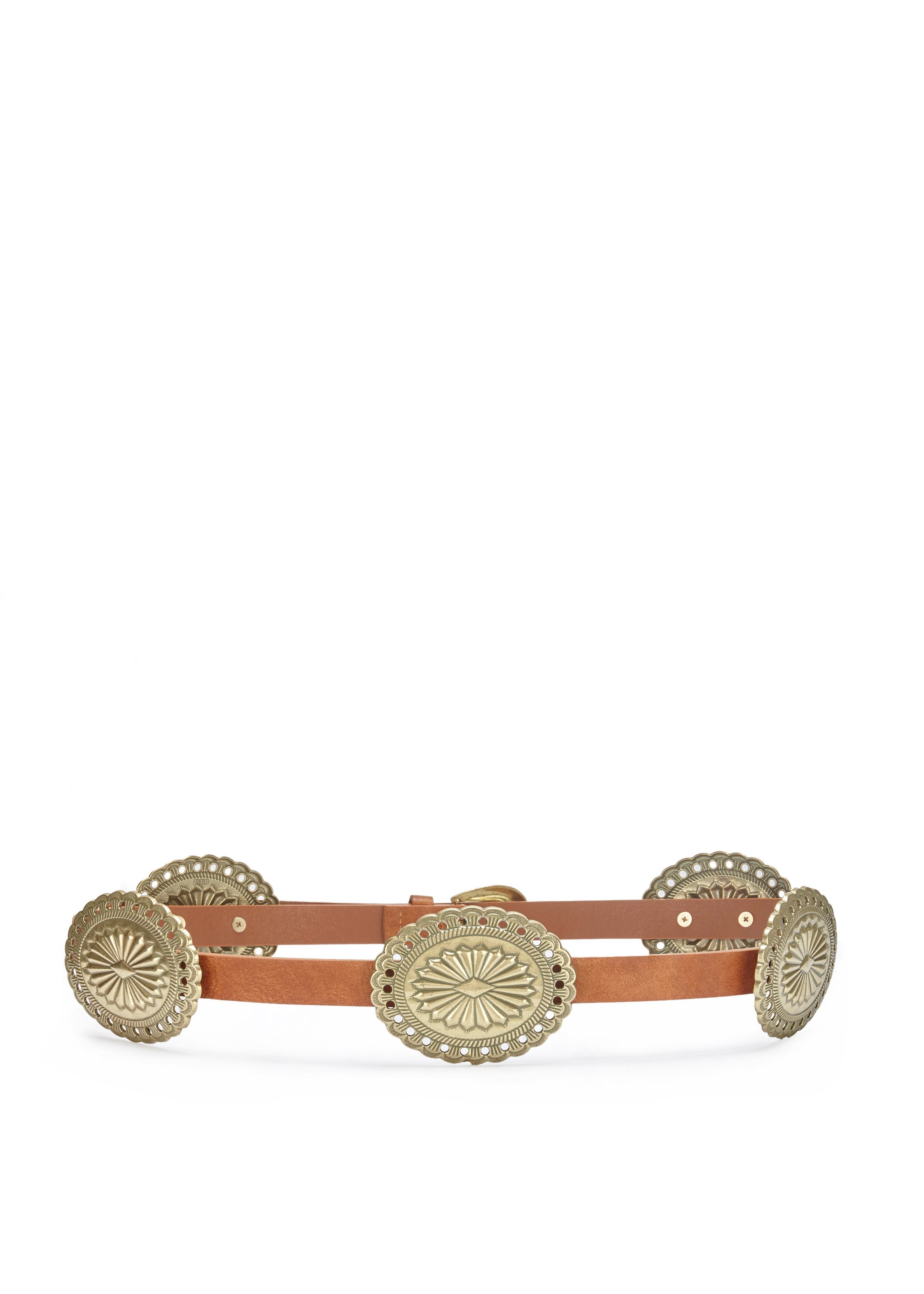 Lascana Taille riem Sierraadriem met modieuze ornamenten, buikriem dames taille riemen maat 75 bruin
