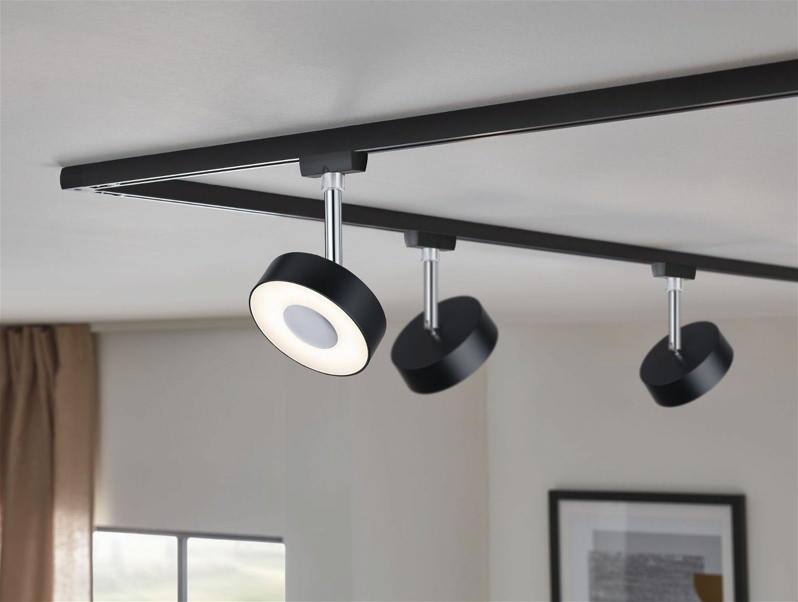 Paulmann Railsysteem-lampen URail rail spot Circle 152lm 5W 2700K 230V Zwart mat (1-delig)