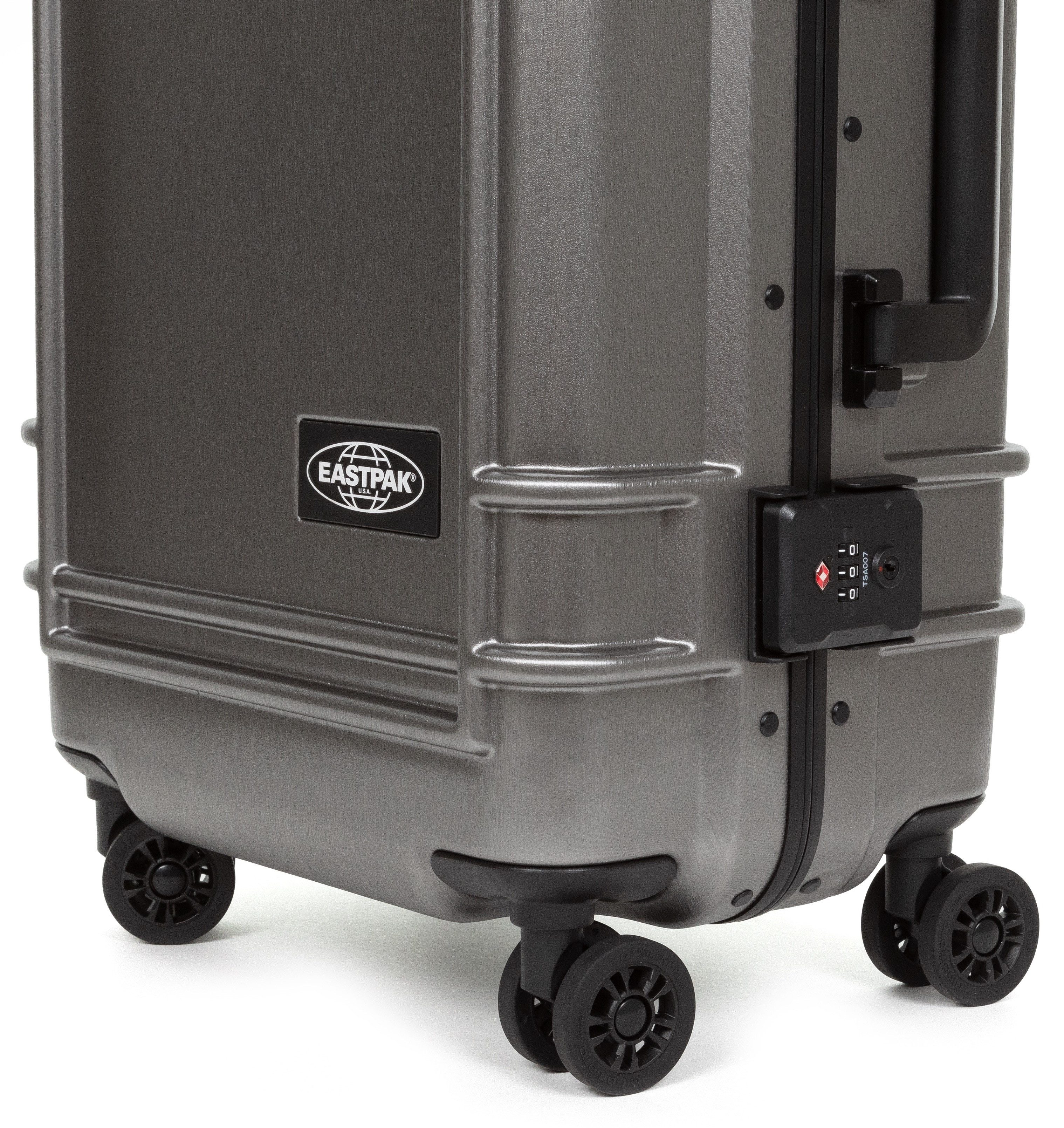Eastpak Hardshell-trolley RESIST'R CASE S BRUSHED METAL met 30 jaar garantie