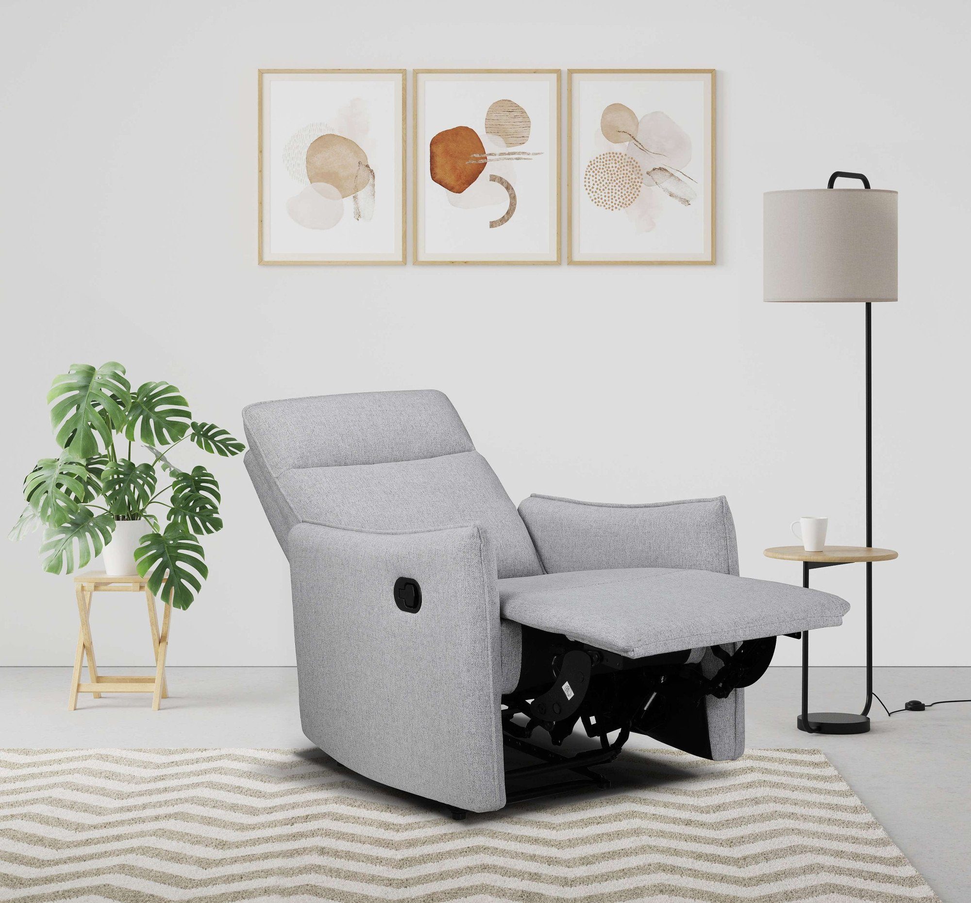 Dorel Home Relaxfauteuil Lugo, tv-fauteuil, woonkamerfauteuil met slaapfunctie