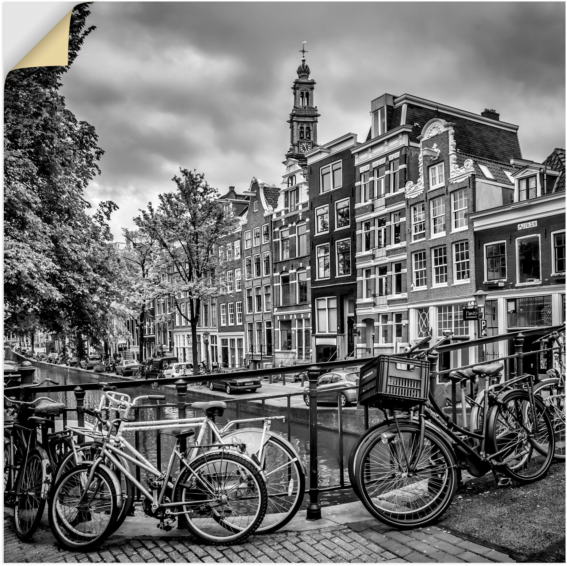 Artland Artprint Amsterdam Bloemgracht in vele afmetingen & productsoorten - artprint van aluminium / artprint voor buiten, artprint op linnen, poster, muursticker / wandfolie ook