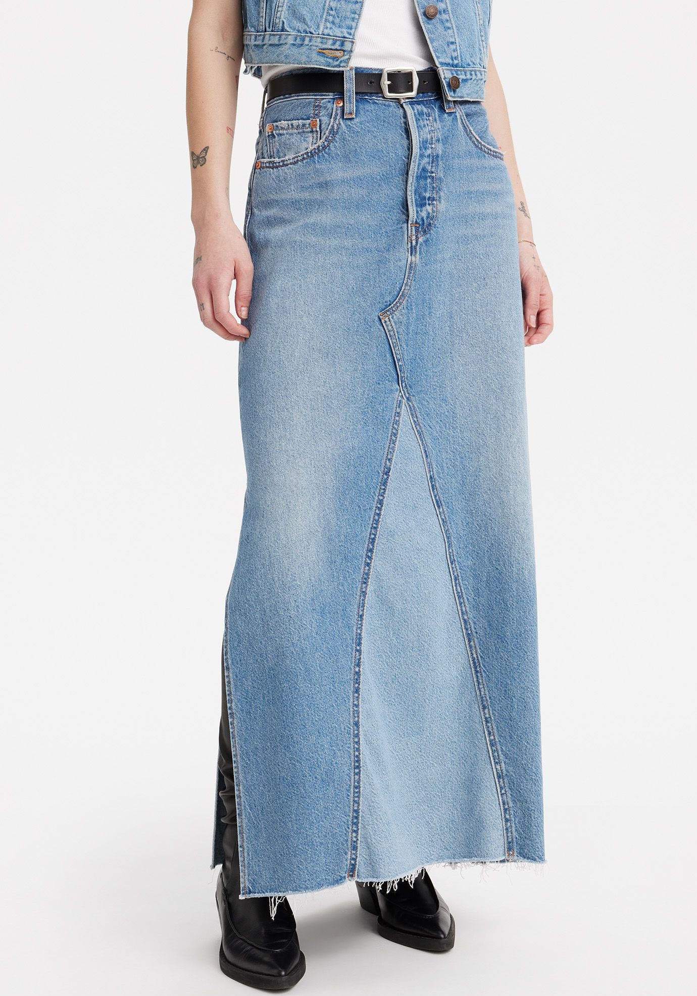 Levi's® Jeans rok ICONIC LONG SKIRT in five-pocketsstijl