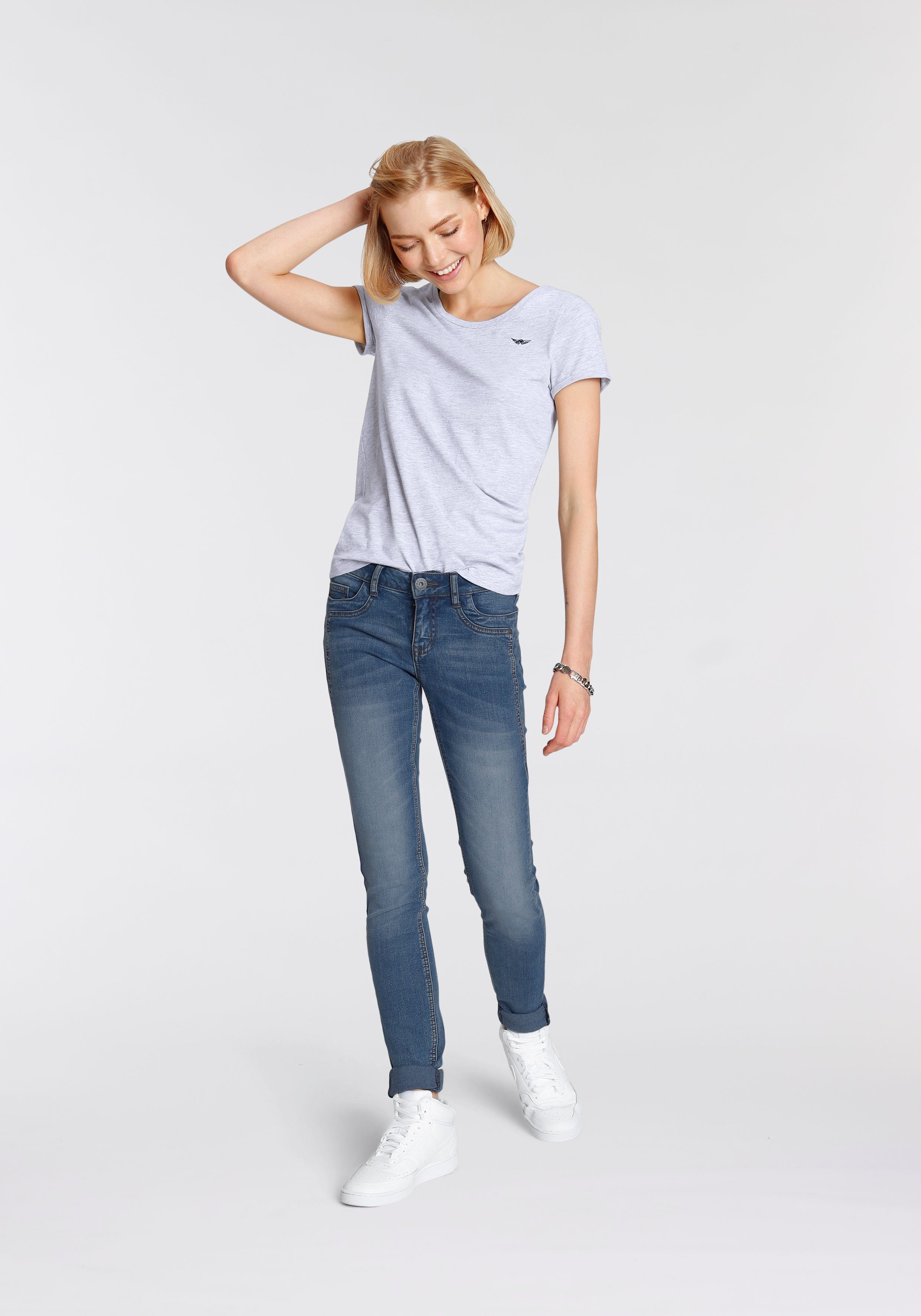 Arizona Skinny fit jeans Met geren extra-strakke been snit, lage taille