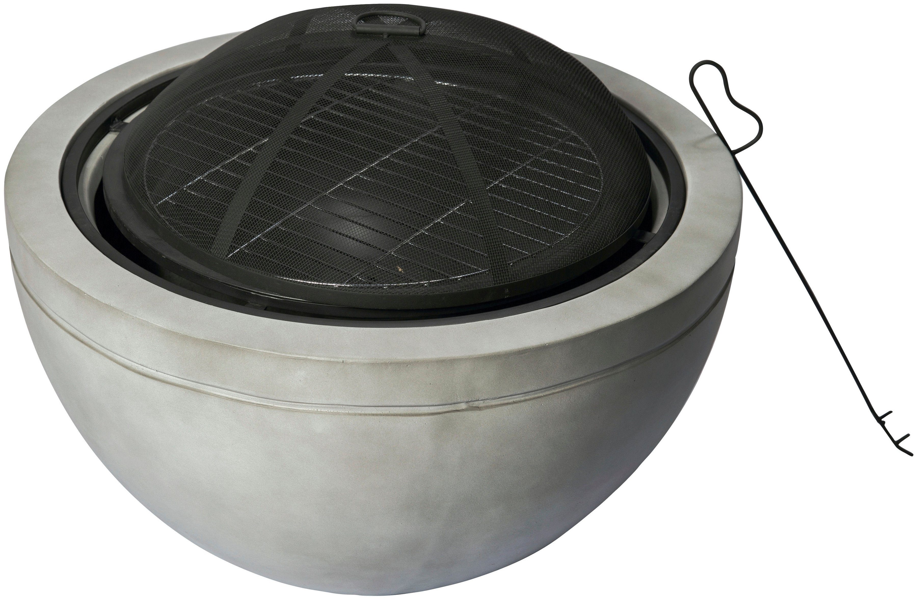 Buschbeck Vuurschaal Madrid 60 grijs ØxH: 60x51 cm, met grillfunctie