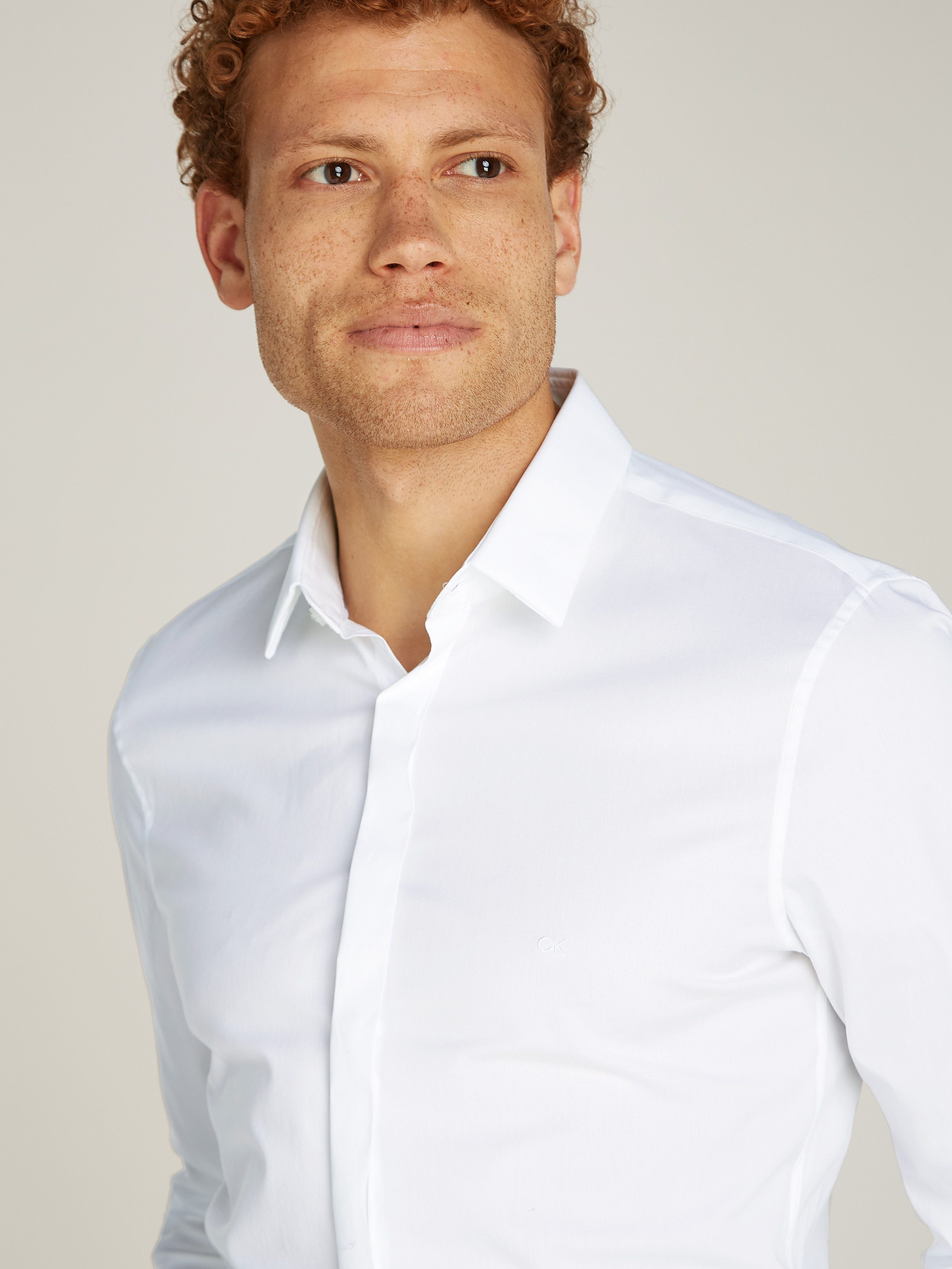 Calvin Klein Overhemd met lange mouwen POPLIN HP EXTRA SLIM SHIRT