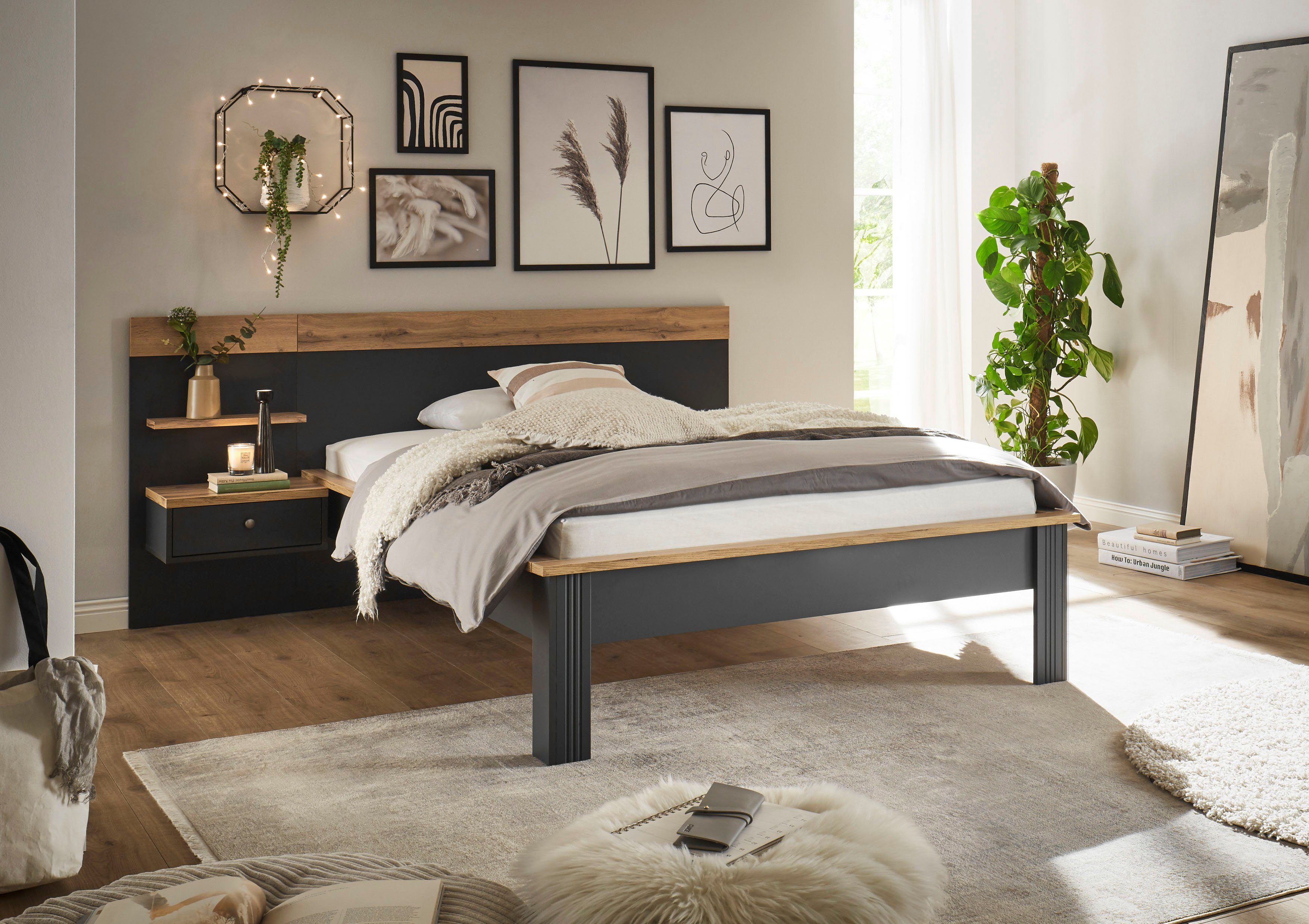 Home affaire Slaapkamerserie Westminster Bed breedte ligoppervlak 90 of 140 cm en 1 wandpaneel
