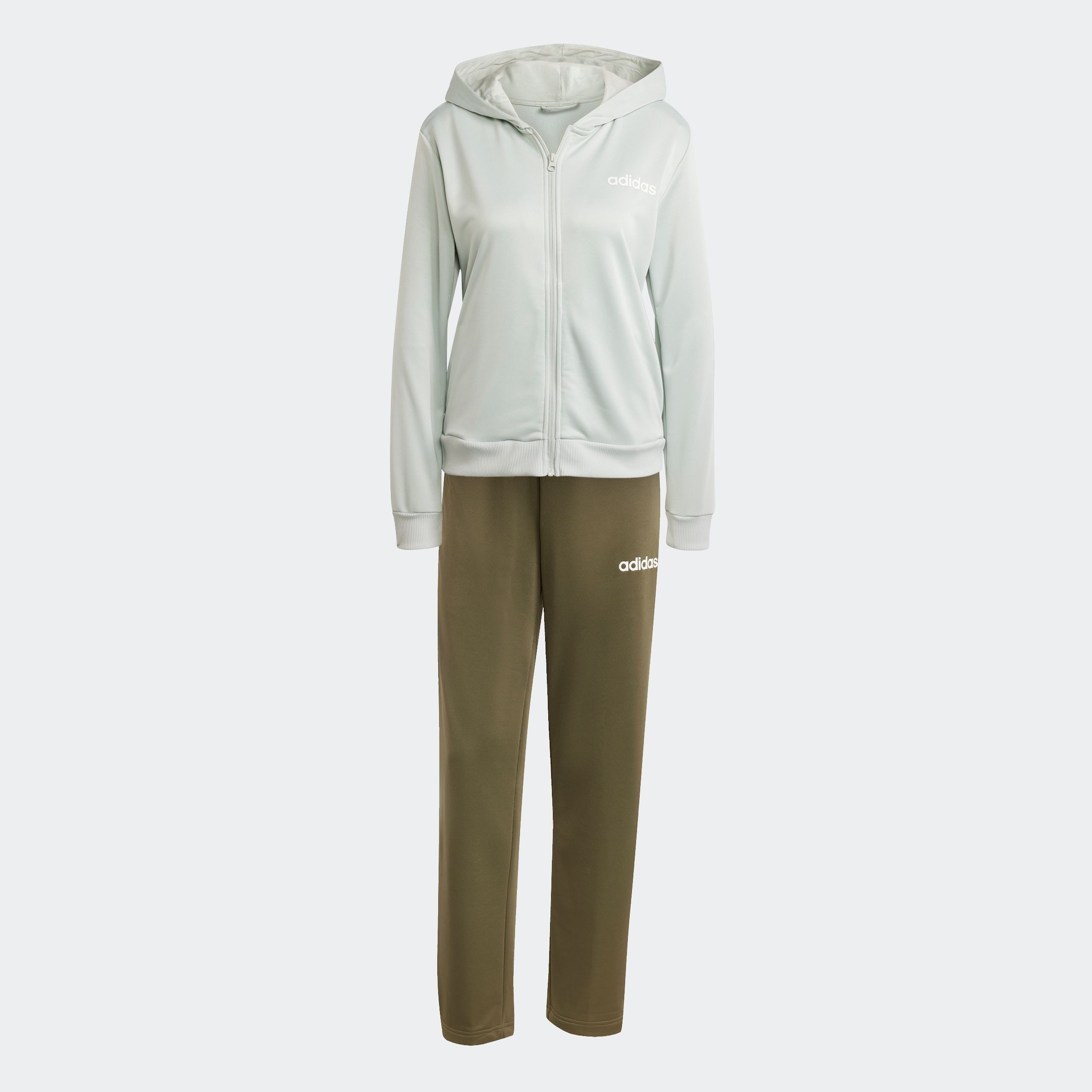 adidas Sportswear Trainingspak W LINEAR TS Trainingsjack met capuchon, trainingspak (2-delig)