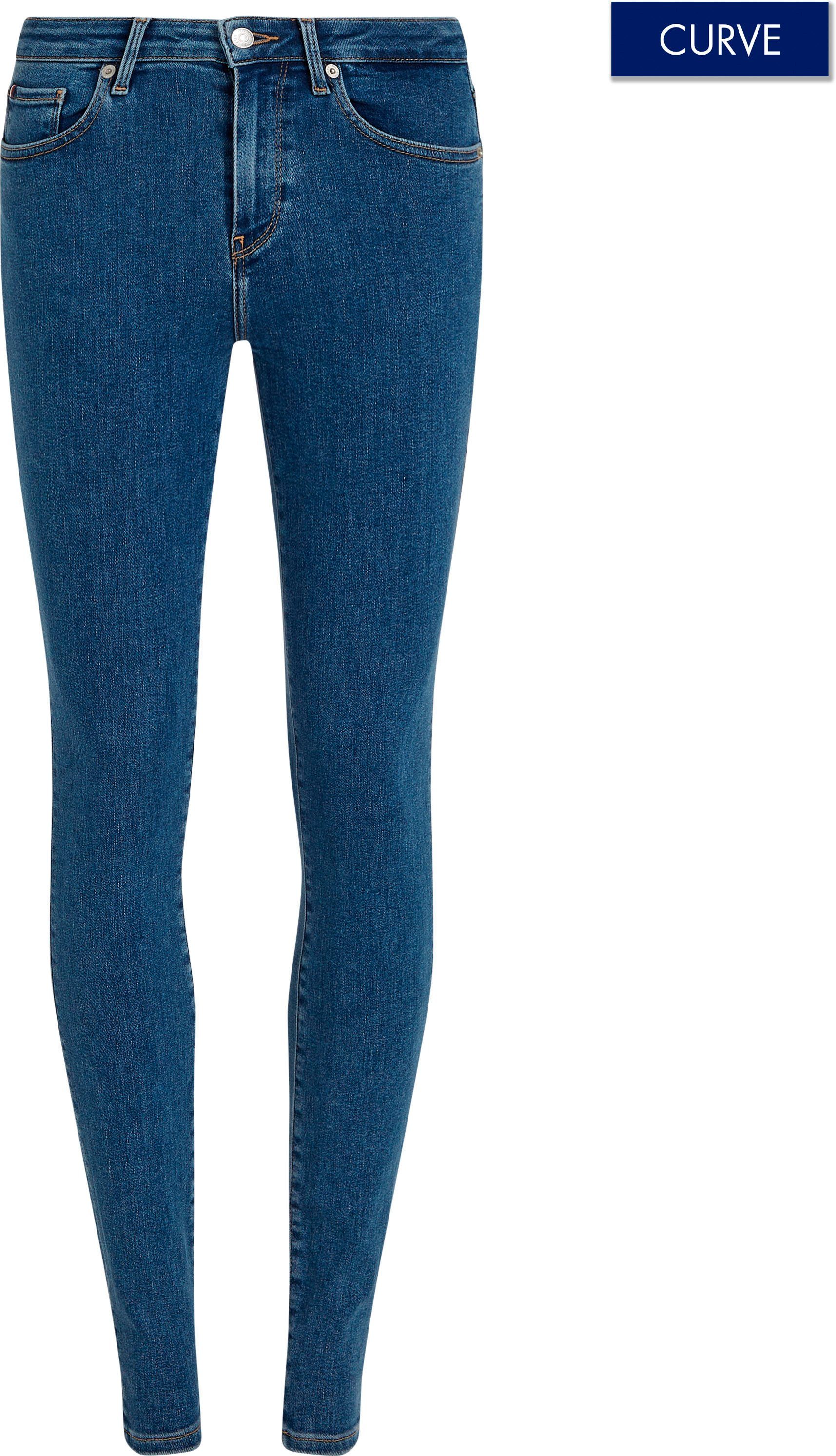 Tommy Hilfiger Curve Skinny fit jeans CRV HARLEM U SKINNY HW Grote maten in stoned washed look