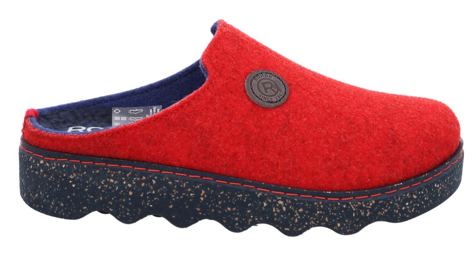 Rohde Pantoffels Foggia Pantoffel, slof, clog, huis-slipper met profielzool