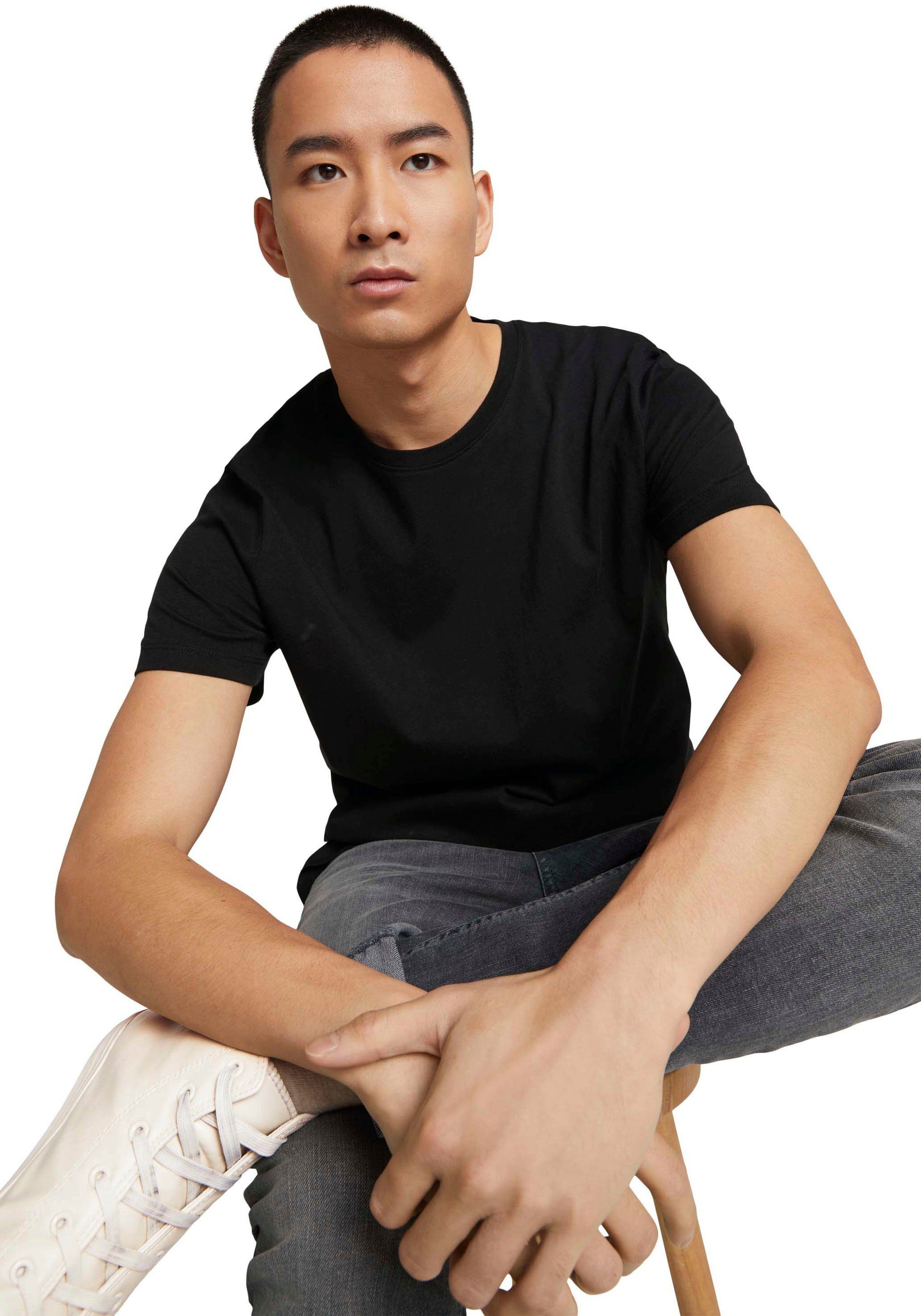 Tom Tailor Denim T-shirt veelzijdig te combineren (set, 2-delig)