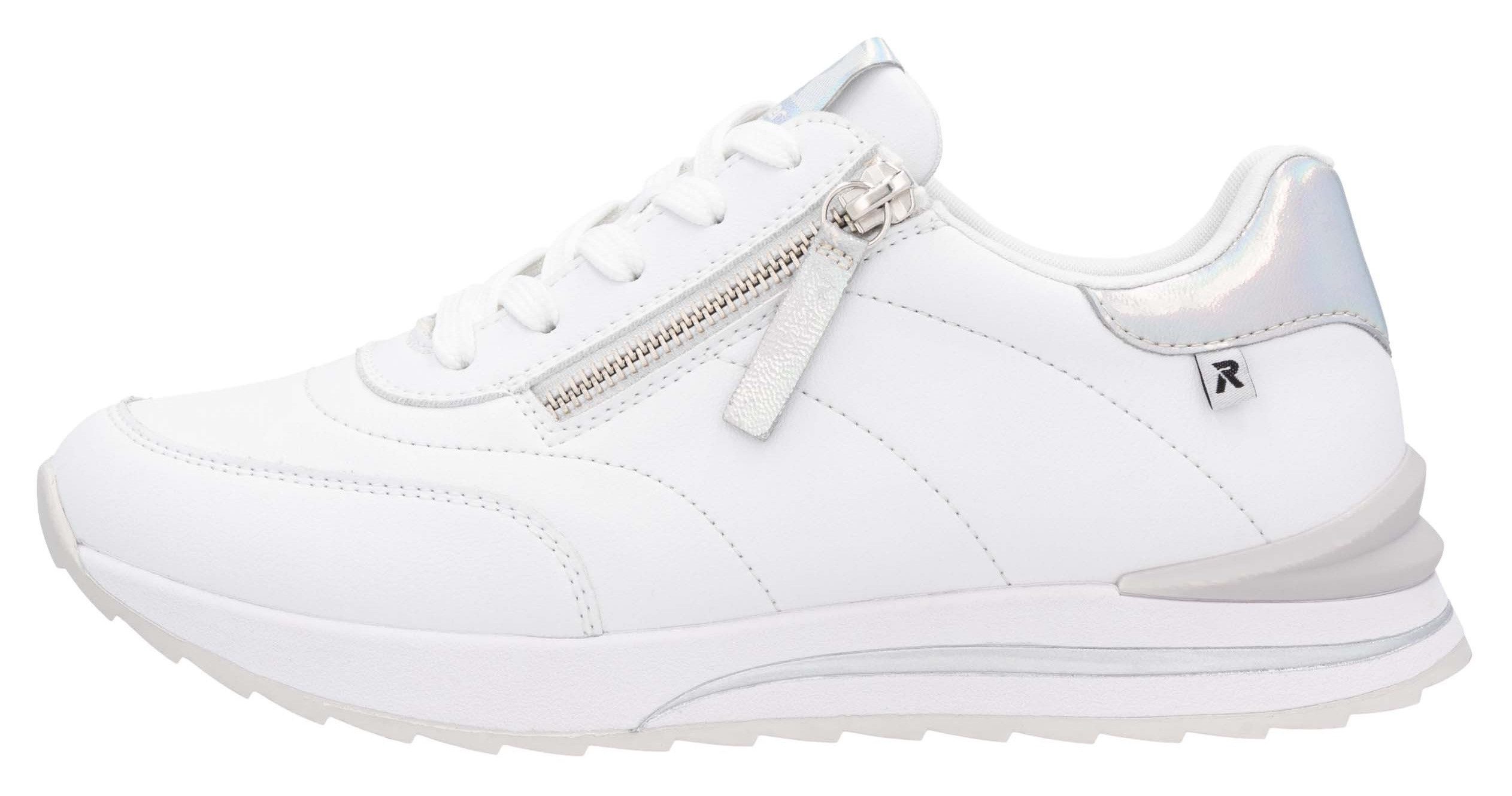 RIEKER Sport Plateausneakers , vrijetijdsschoen, lage schoen, veterschoen in smalle vorm