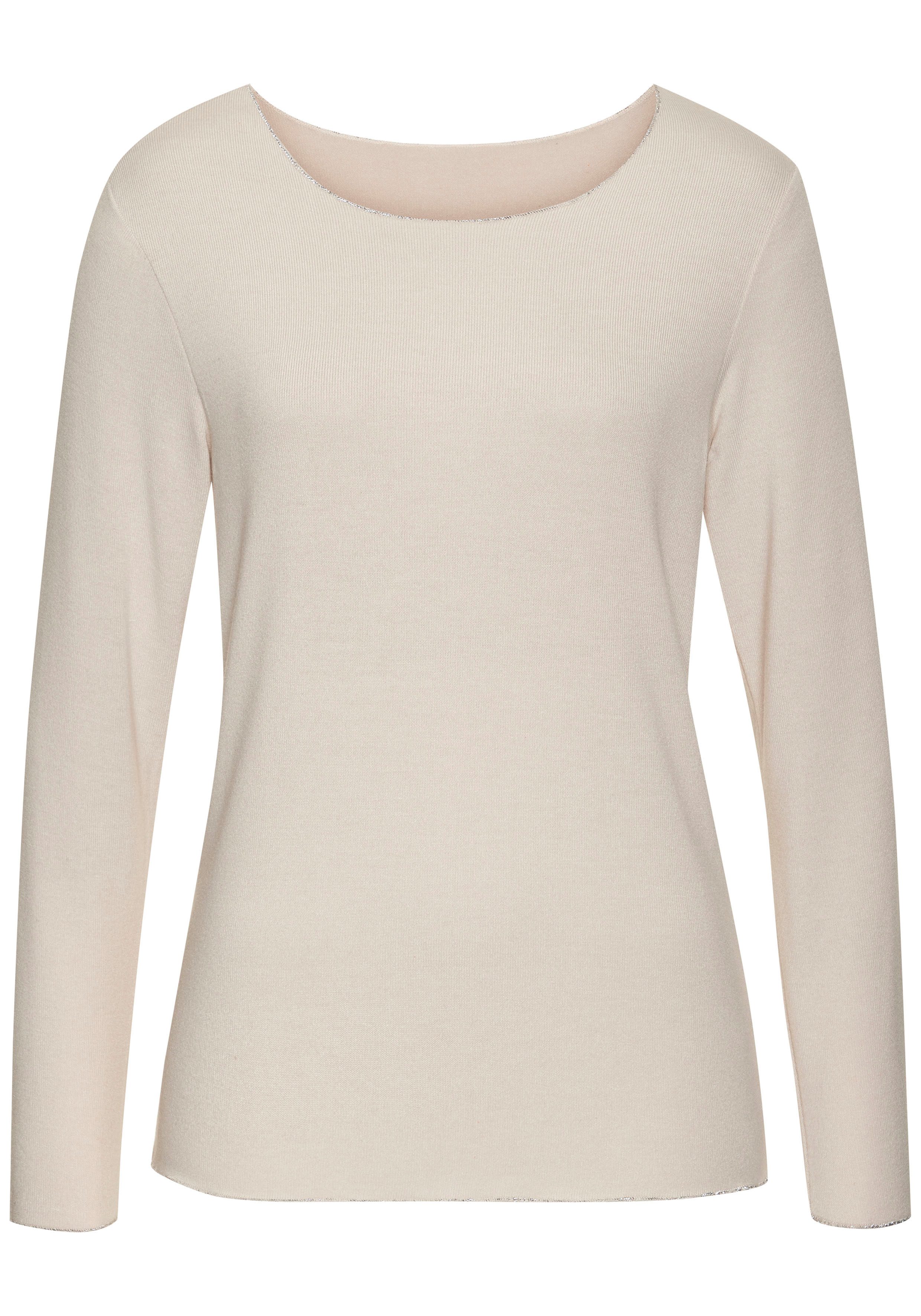 Lascana Shirt met lange mouwen Met fijne glinsterende afwerking
