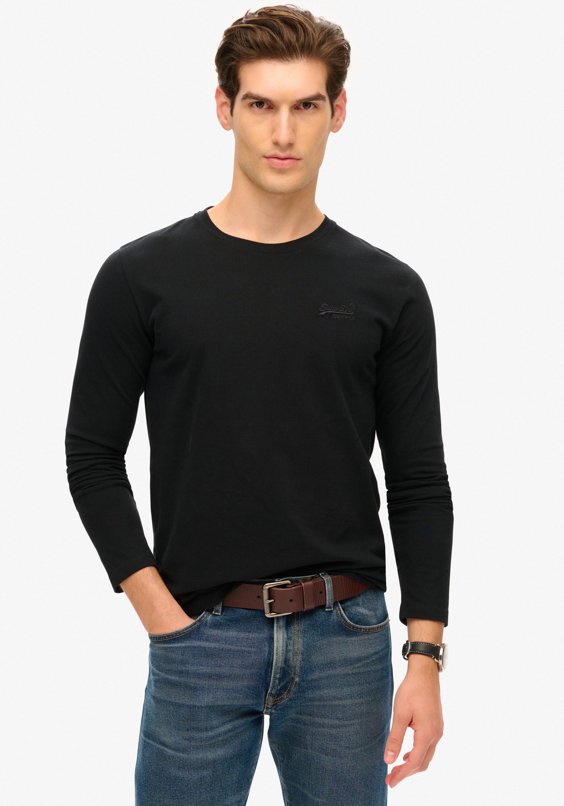 Superdry Shirt met lange mouwen ESSENTIAL LOGO LONG SLEEVE TOP