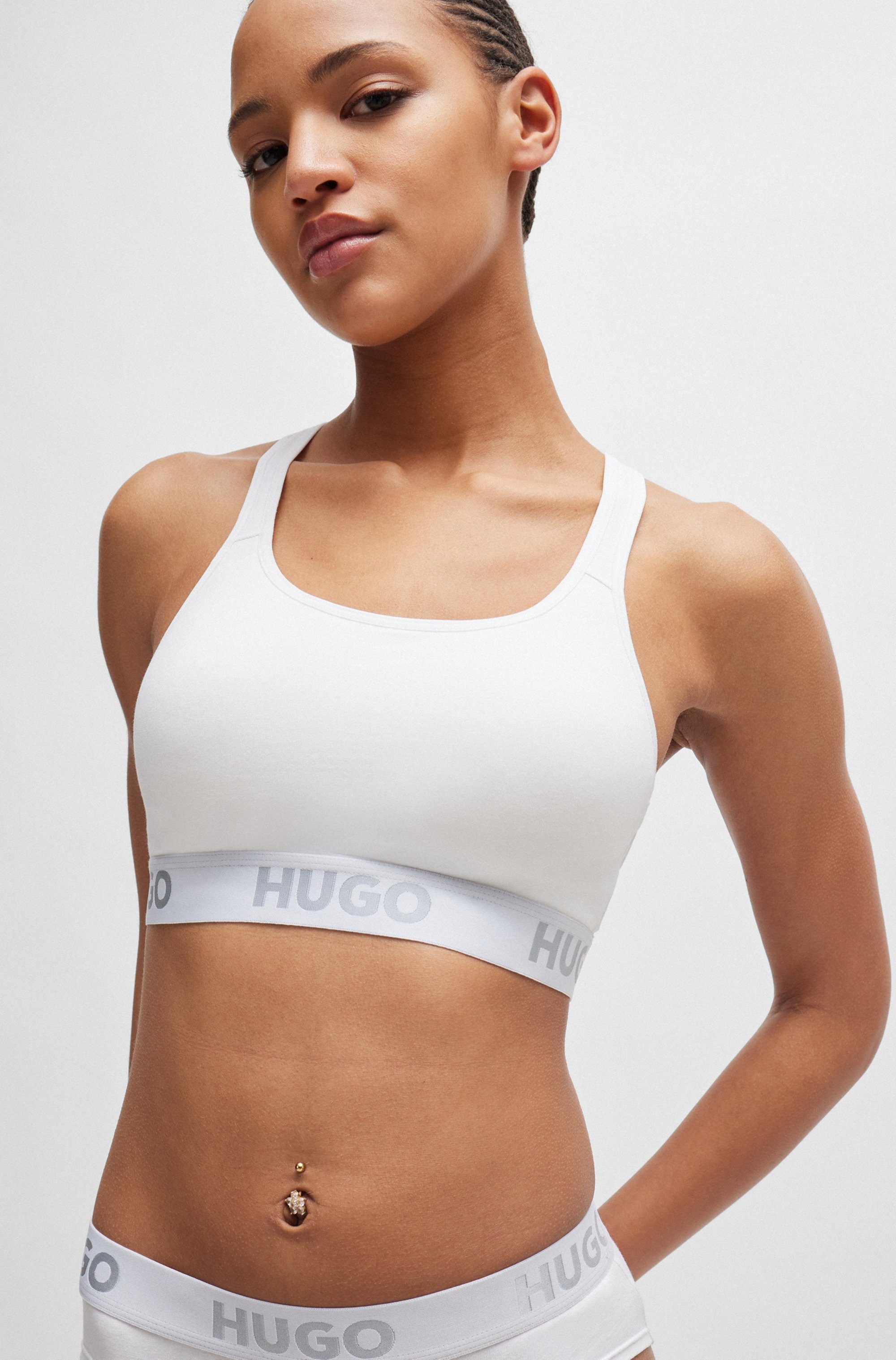 HUGO underwear Bralette-bh BRALETTE PADDED SPOR met elastische taille dames bralettes maat M