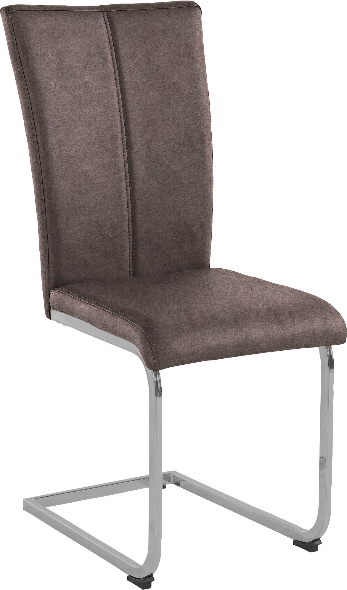 Home affaire Vrijdragende stoel Nils Stoel belastbaar tot 120 kg, frame metaal in chroom-look of zwart (set, 2 stuks)