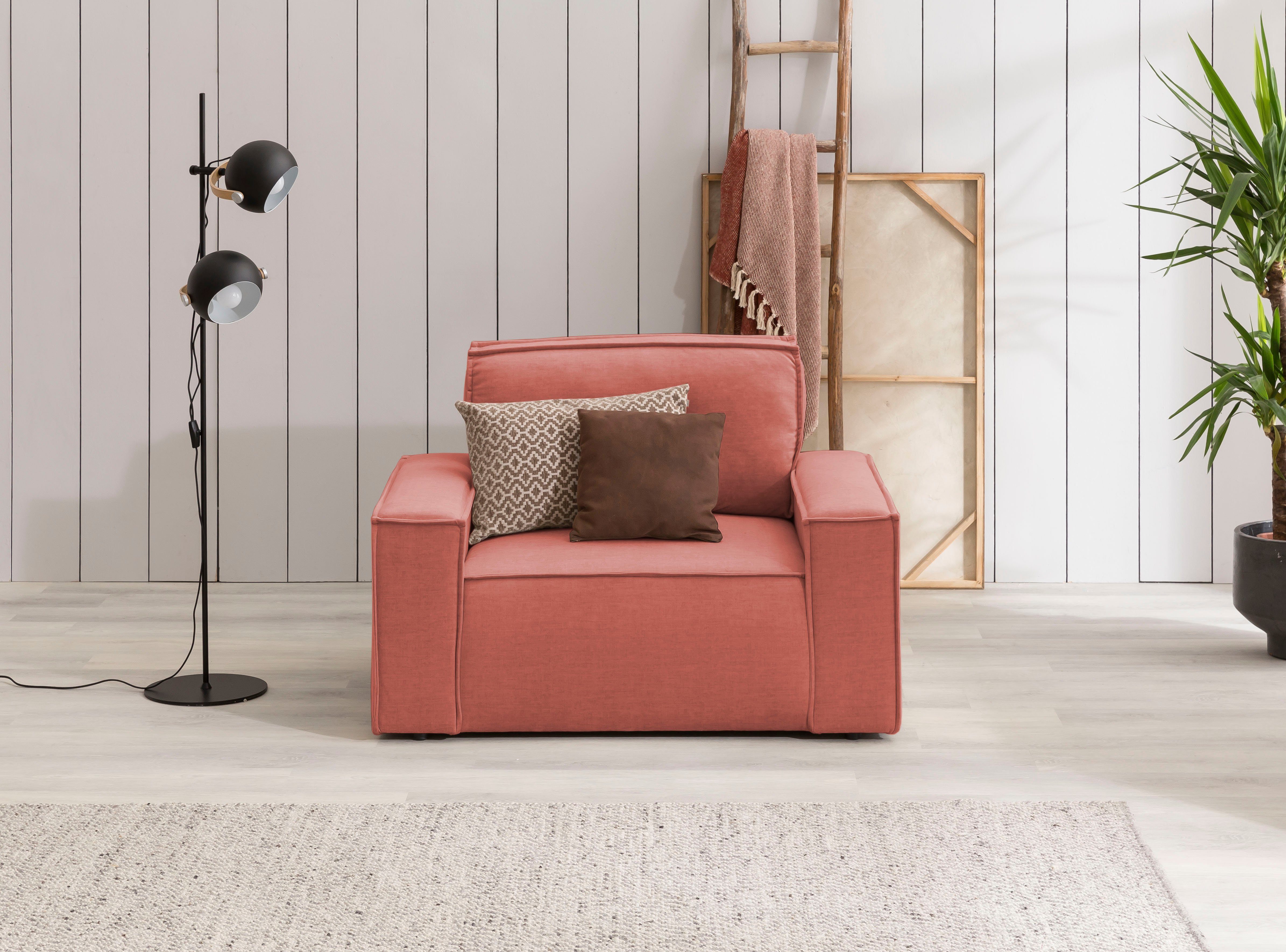 Home affaire Fauteuil Sherwood passend bij de bekleding van de sherwood-serie fauteuils rood