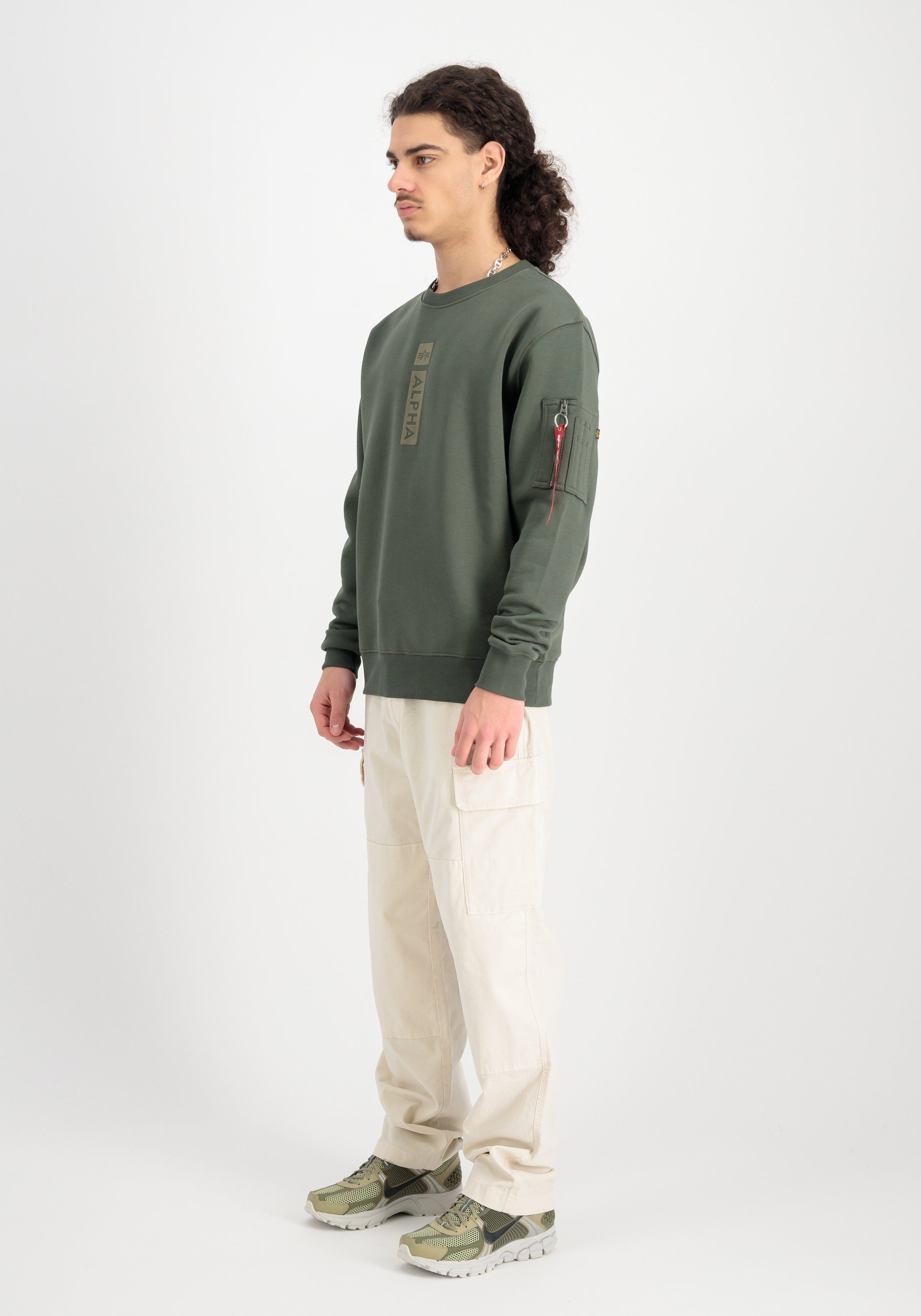 Alpha Industries Sweater Men Sweatshirts Alpha Refl. Print Sweater