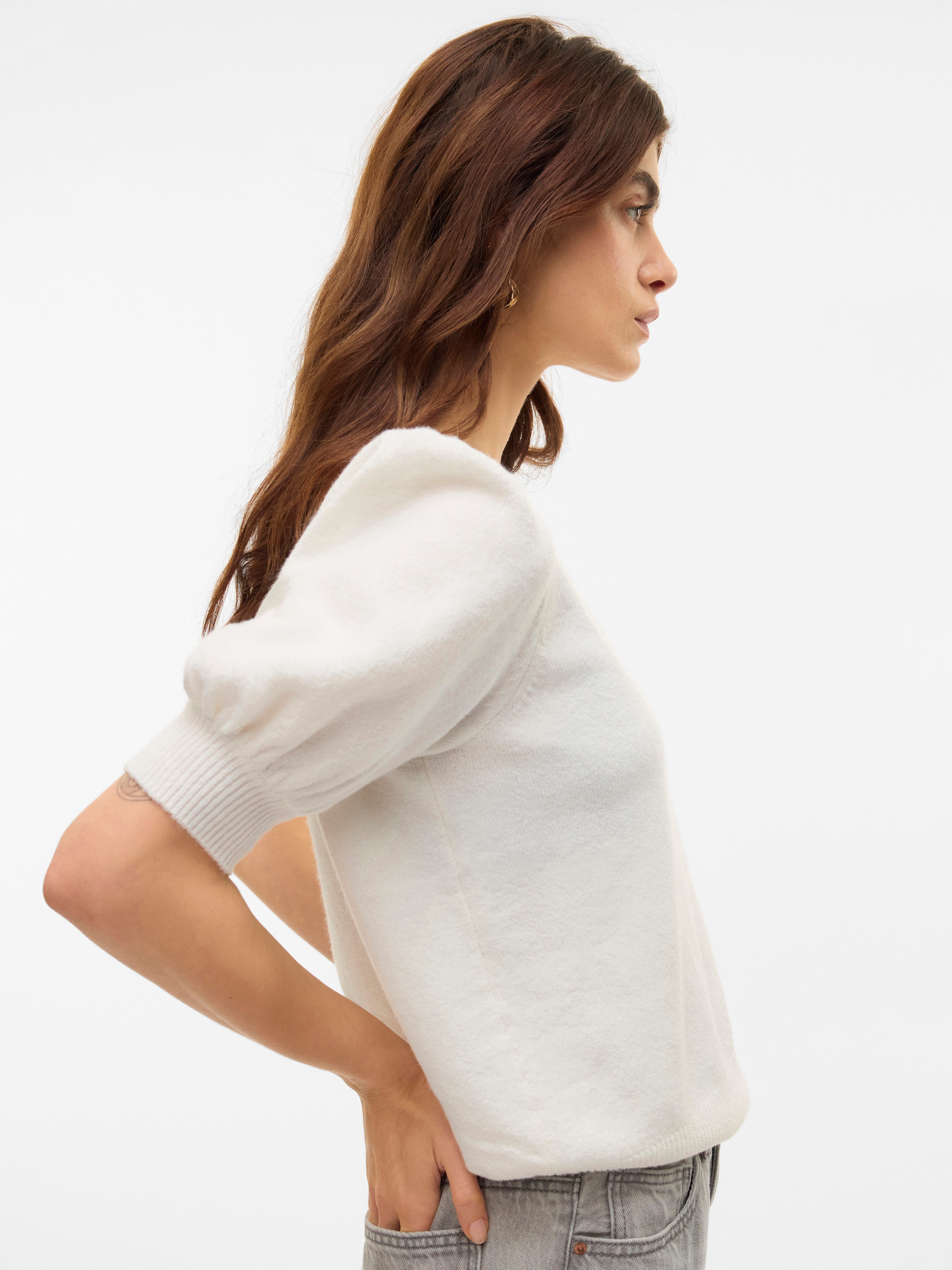 Vero Moda Trui met korte mouwen VMDOFFY 2/4 O-NECK PULLOVER GA NOOS