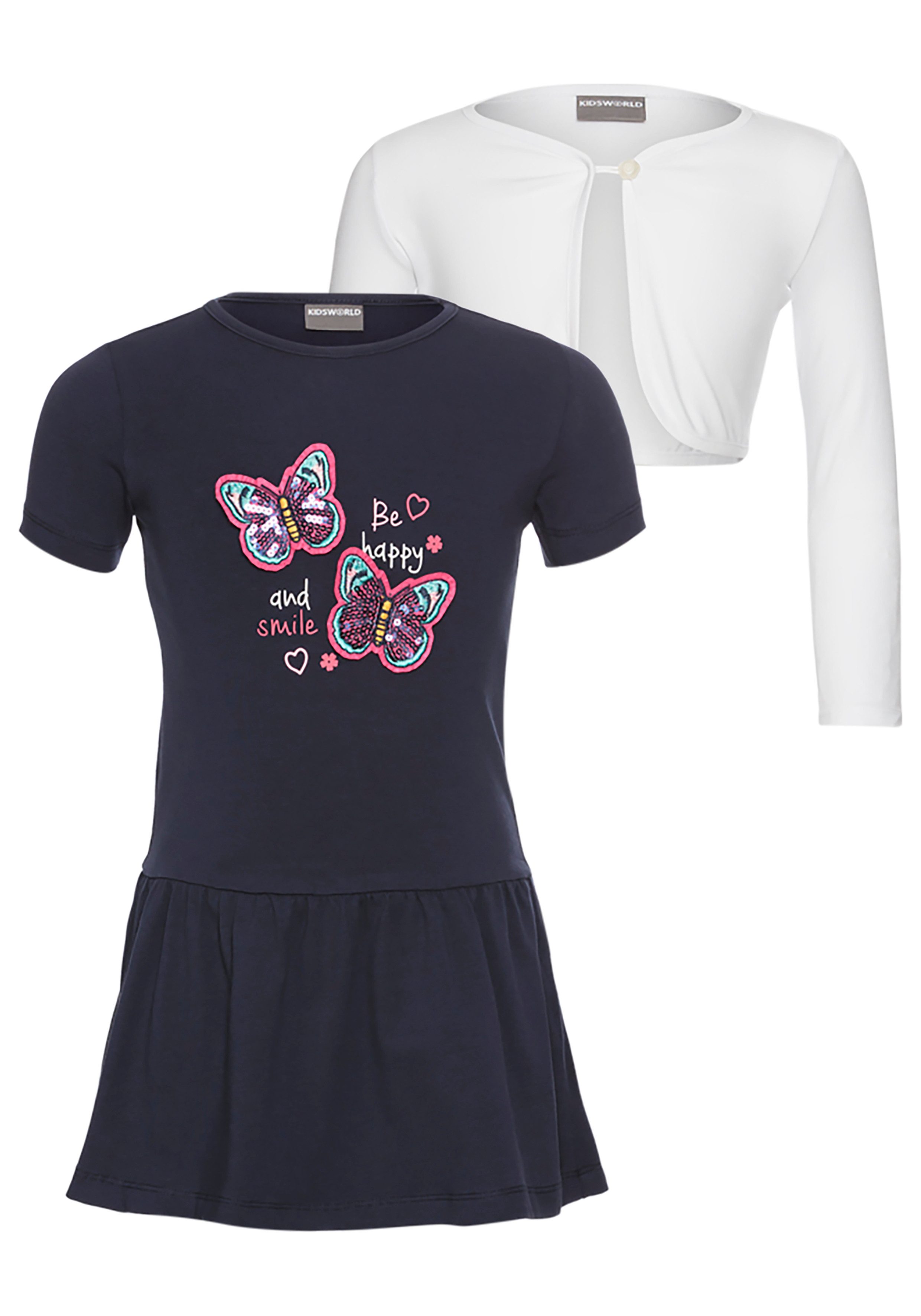 KIDSWORLD Bolero jurk & legging 2-delig set: jurk met bolero-jack (set 2-delig)