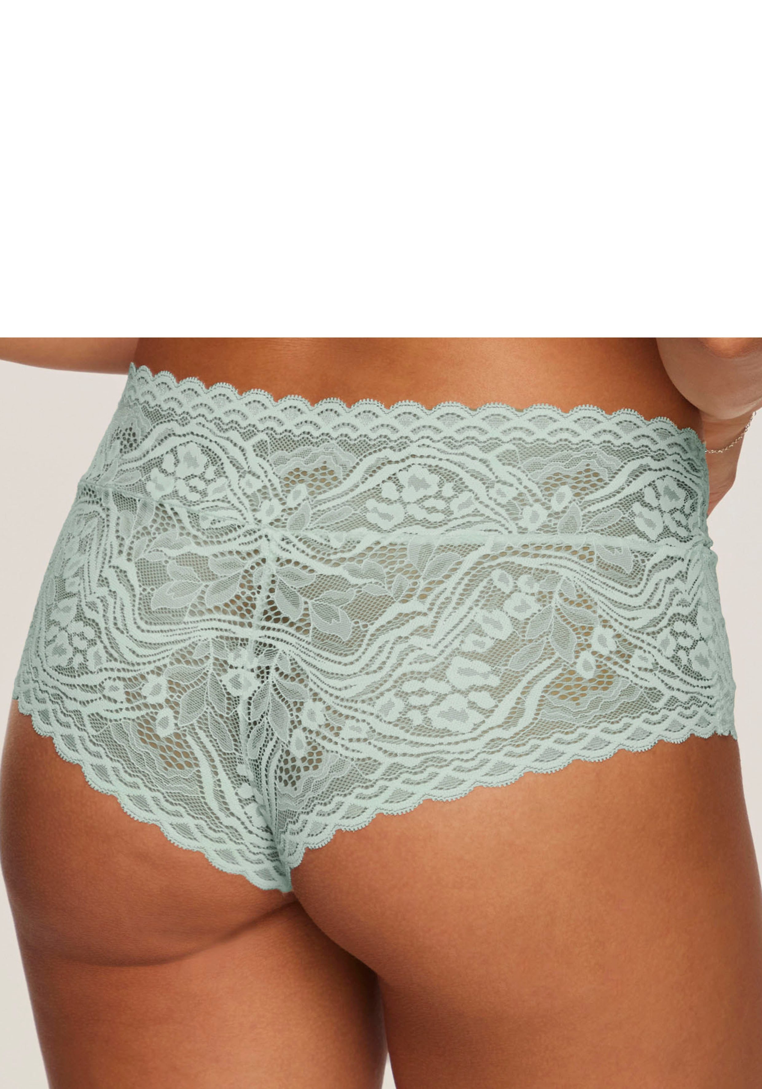 s.Oliver RED LABEL Beachwear Stringpants Danielle stijlvol van transparante kant in gebloemde look